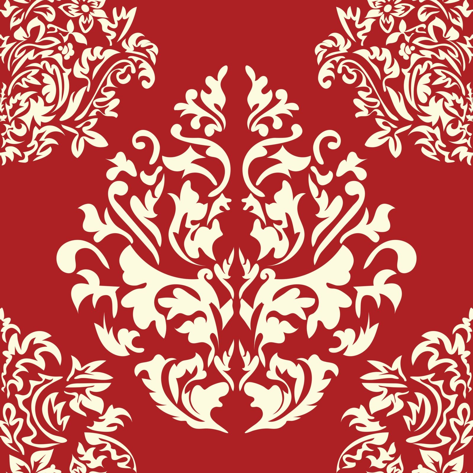 Vector damask seamless pattern element. Classical luxury old
