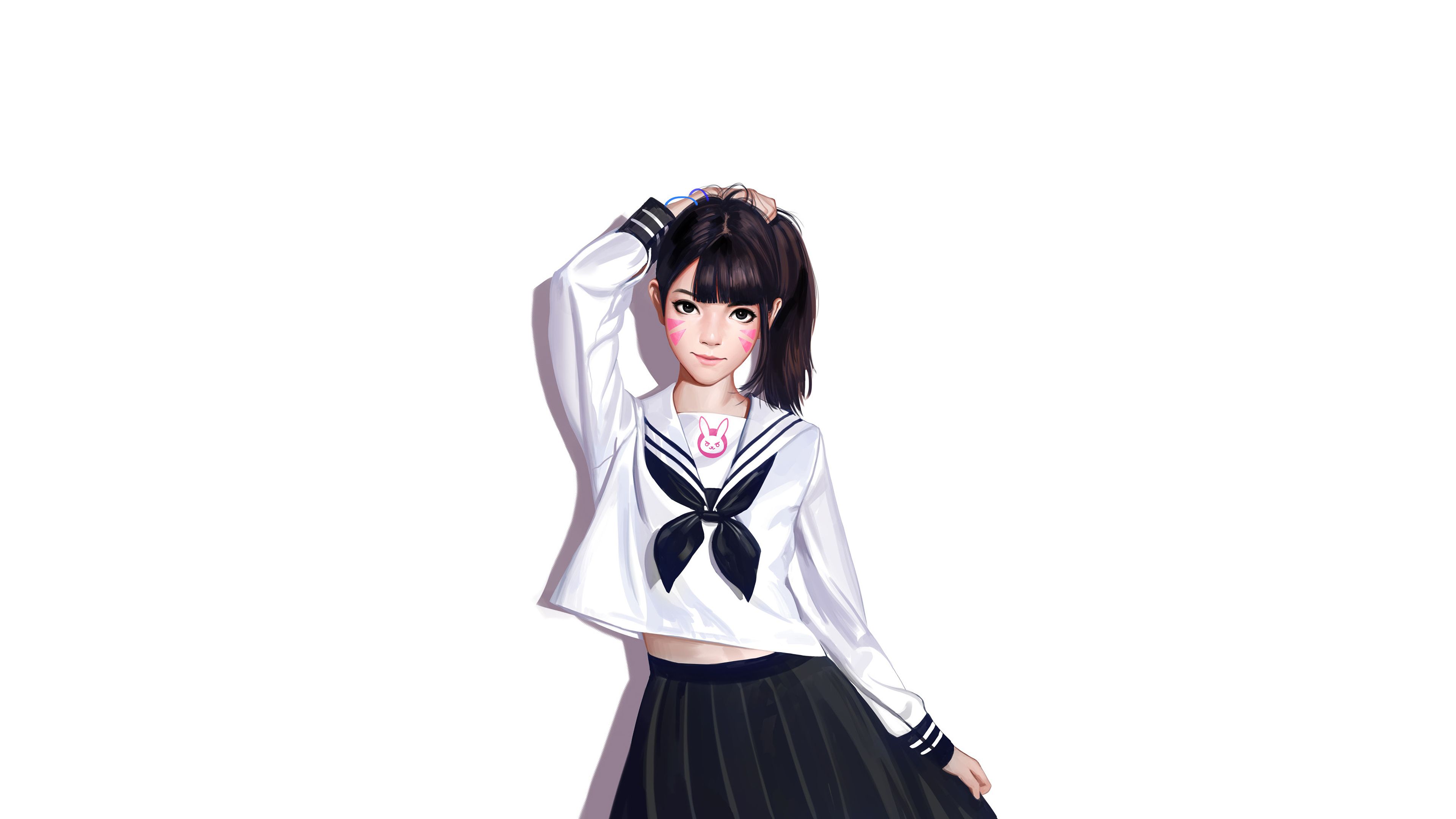 Dva As School Girl, HD Games, 4k Wallpaper, Image, Background