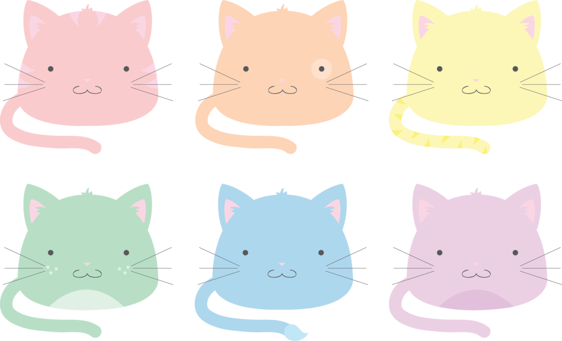 Kittens transparent pastel, Picture kittens transparent