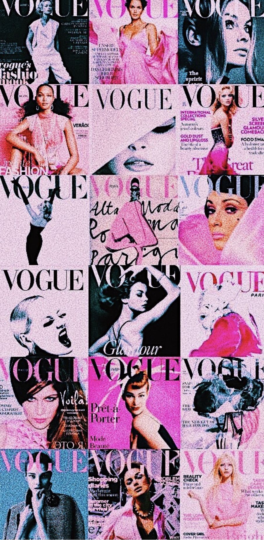 vogue magazine covers. Wall collage, Photo wall collage, Picture collage wall