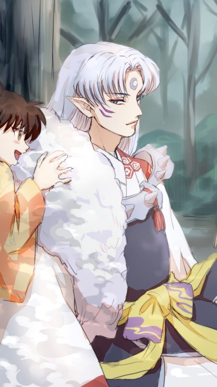 Download 750x1334 Sesshomaru, Inuyasha, Jaken, Rin Wallpaper