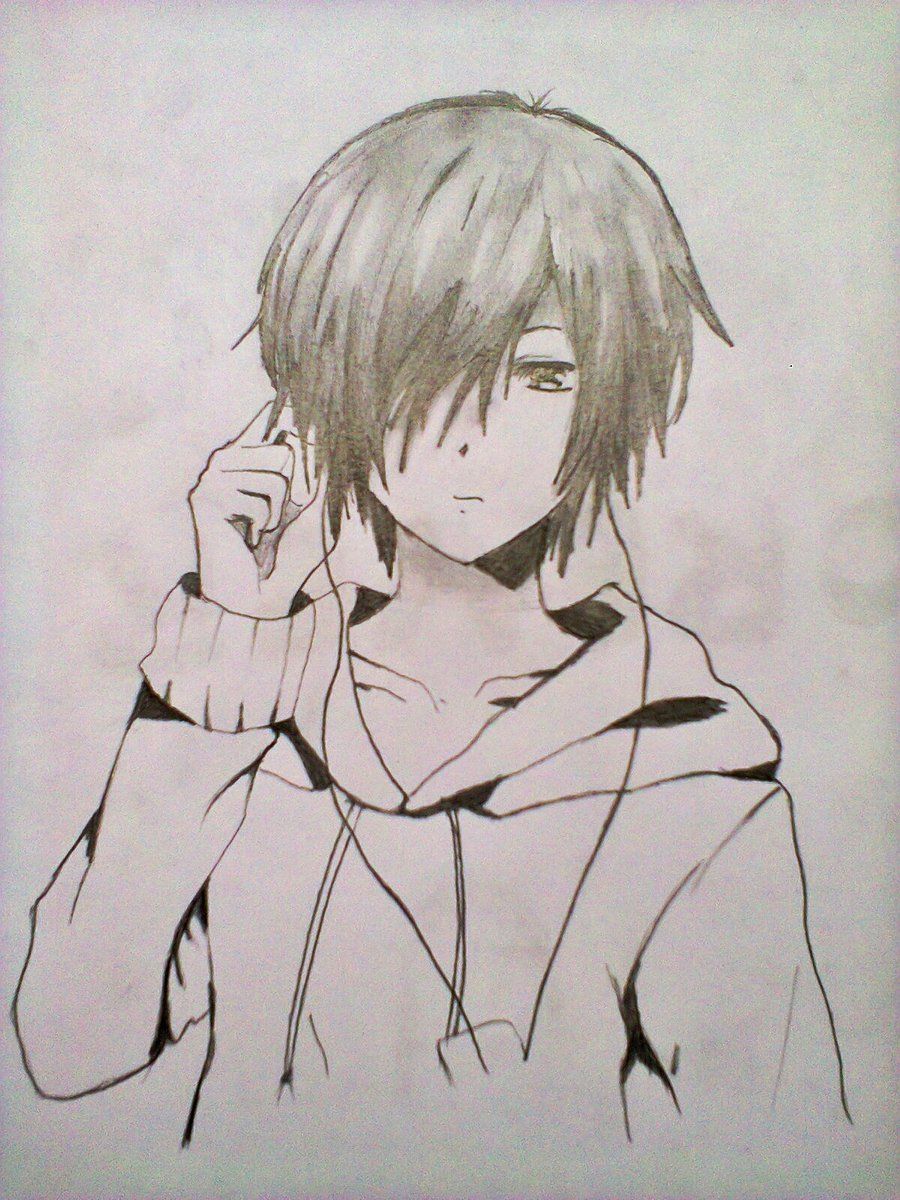 Sketch Simple Anime Boy Drawing