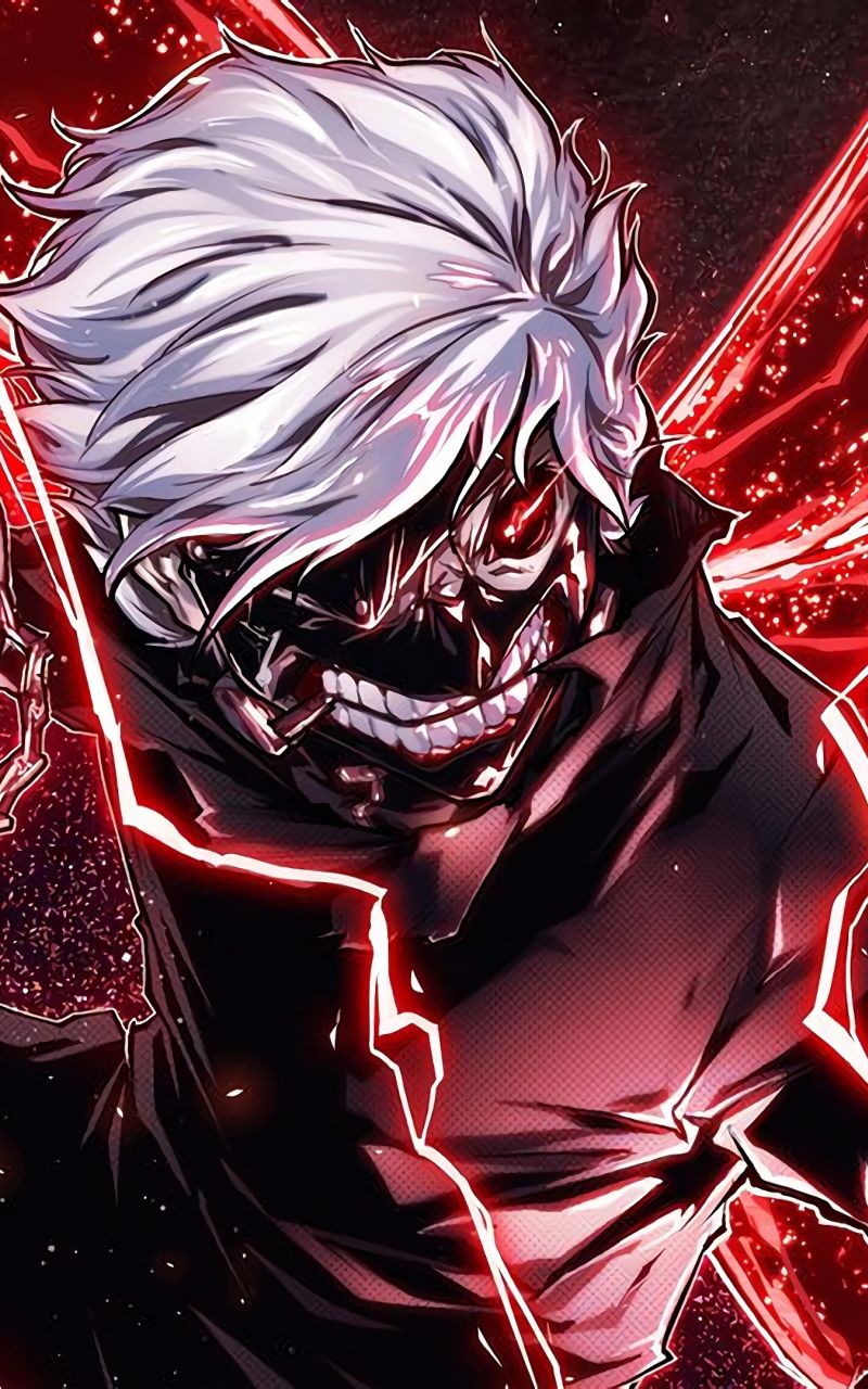 Download 800x1280 wallpaper ken kaneki, angry, anime boy, samsung