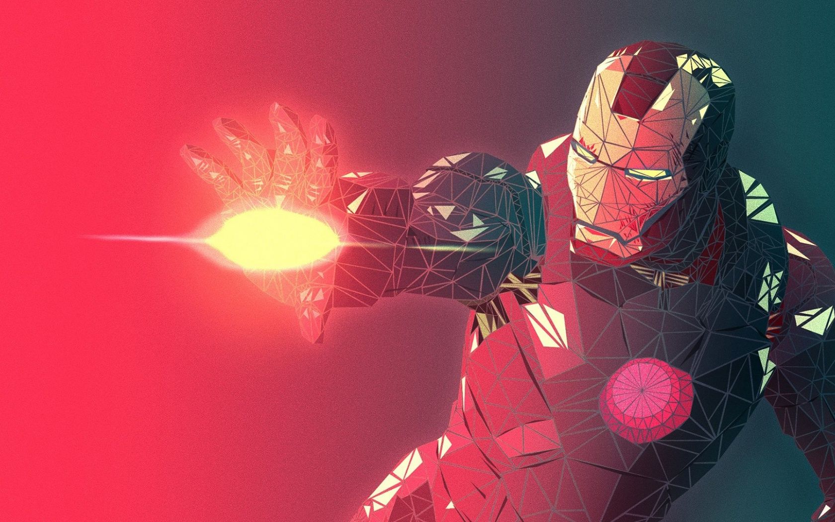 Fractal Iron Man 3D Render desktop PC and Mac wallpaper