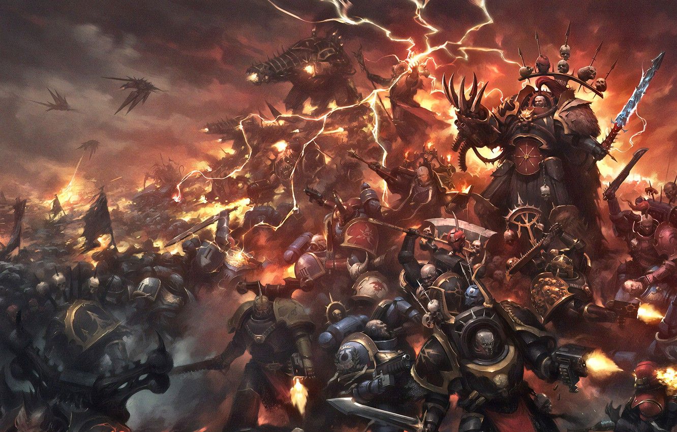Wallpaper artwork, ultramarines, Warhammer 40 Black Legion