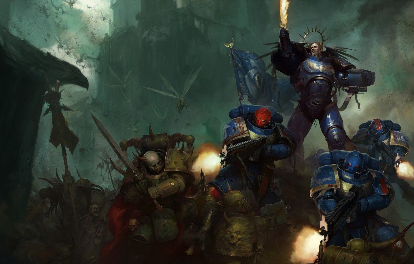 Wallpaper space marine, Ultramarines, Warhammer 40 Death Guard, primarch, chaos space marines, Roboute Guilliman image for desktop, section фантастика
