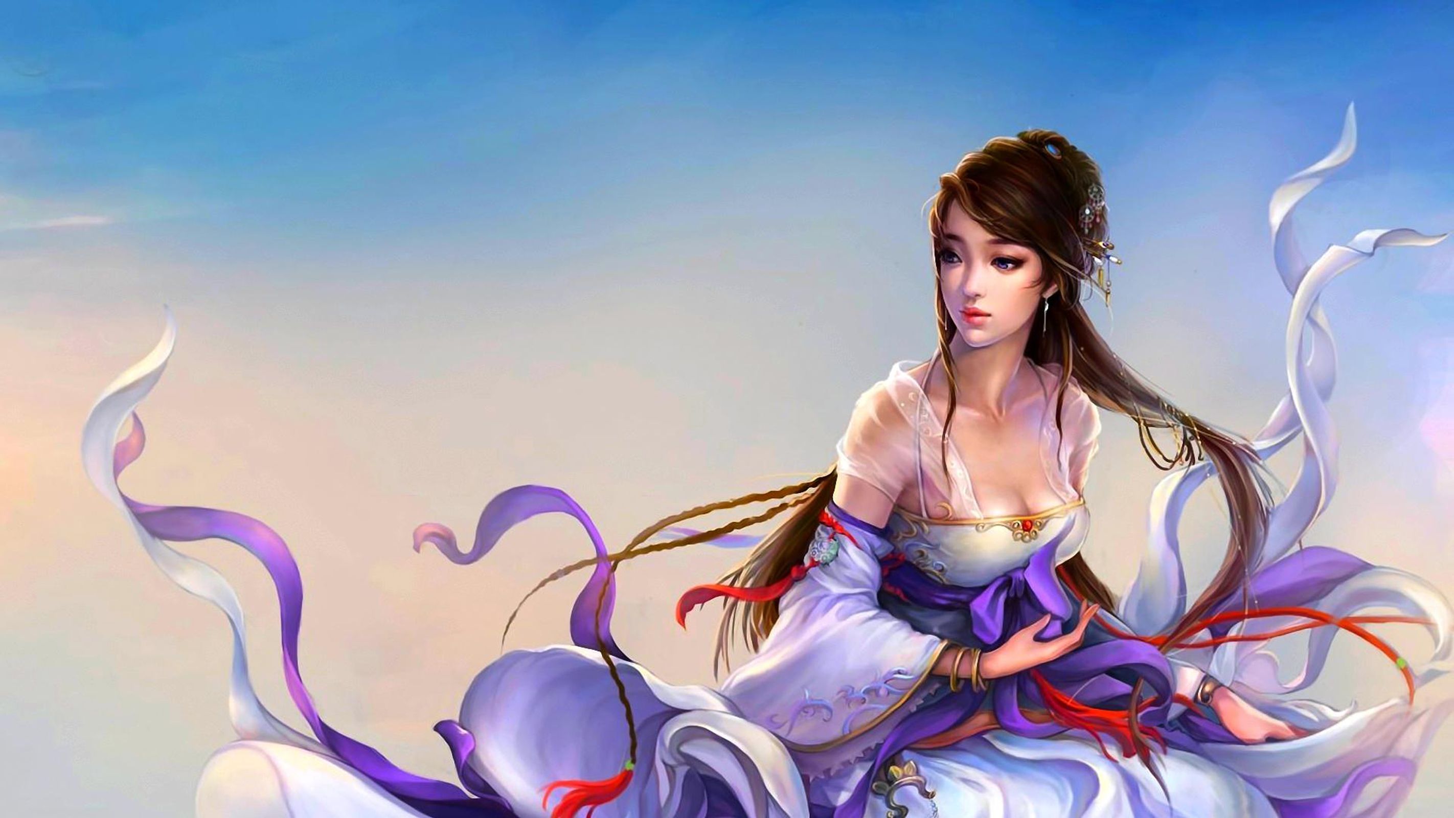 Princess China Girl 3D And Cg & Abstract Background Wallpaper On