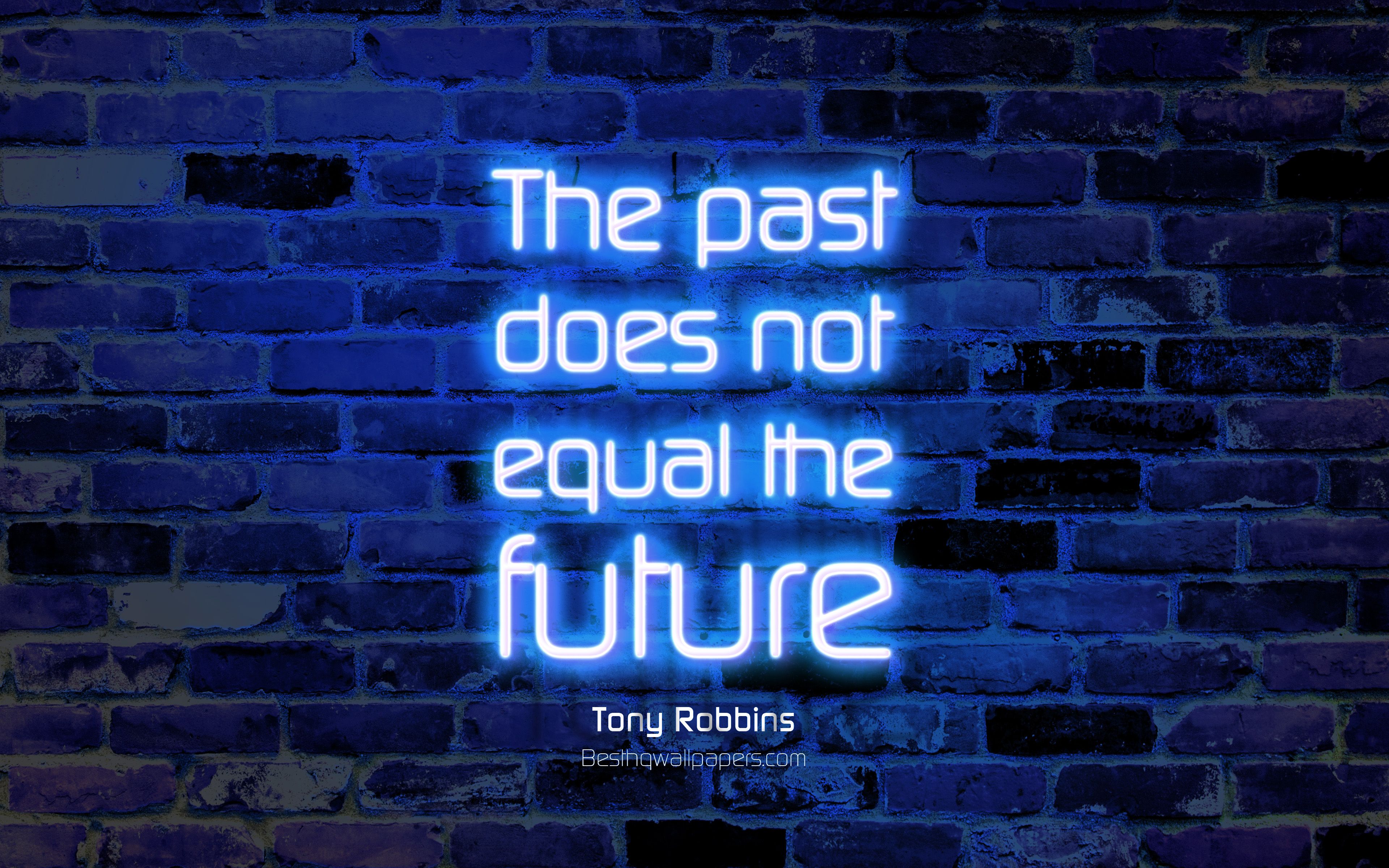 Download wallpaper The past does not equal the future, 4k, blue
