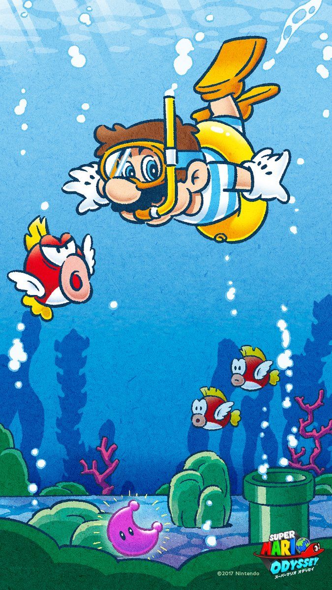 New Super Mario Odyssey wallpaper hints at water kingdom