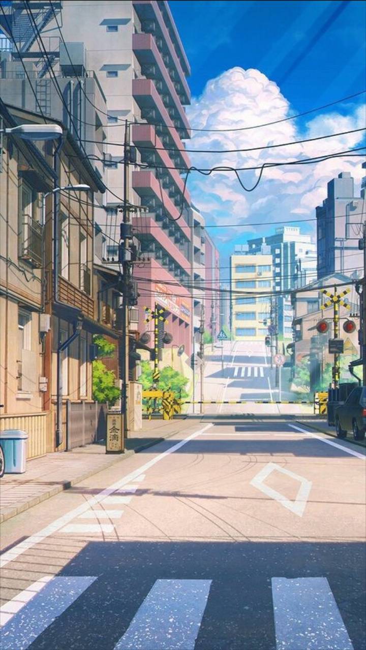 Anime city wallpaper