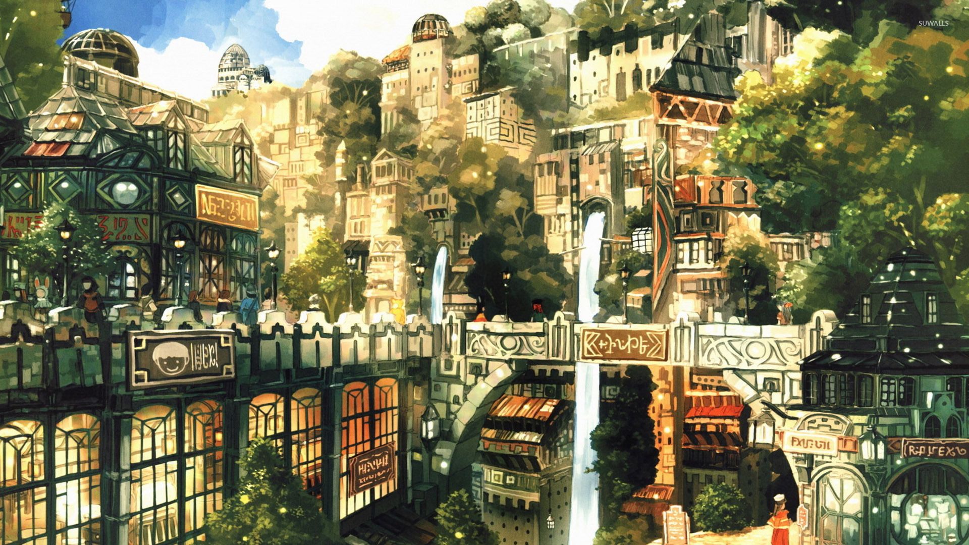 Anime city wallpaper wallpaper