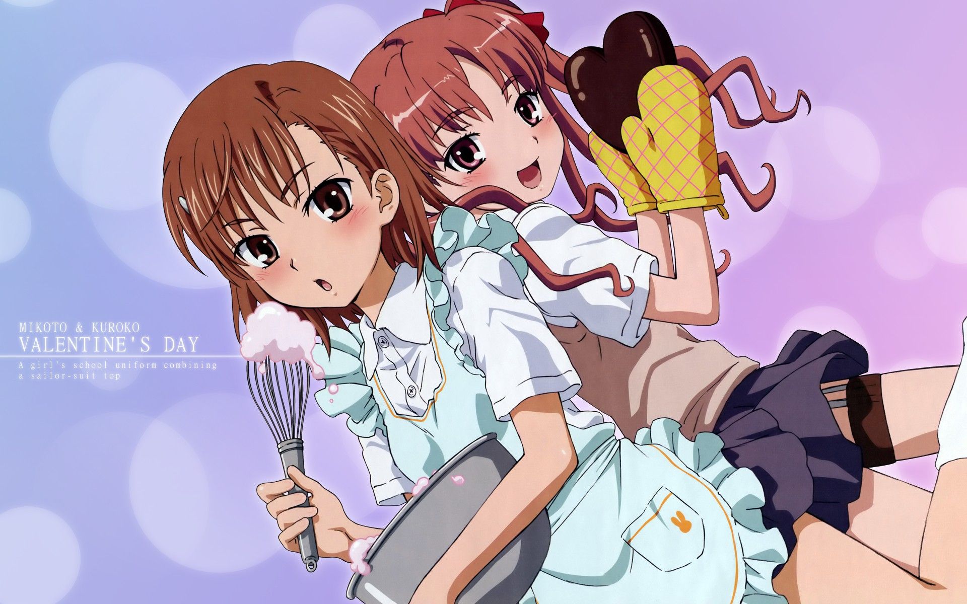 Two girls anime sort of scientific Railgun wallpaper and image