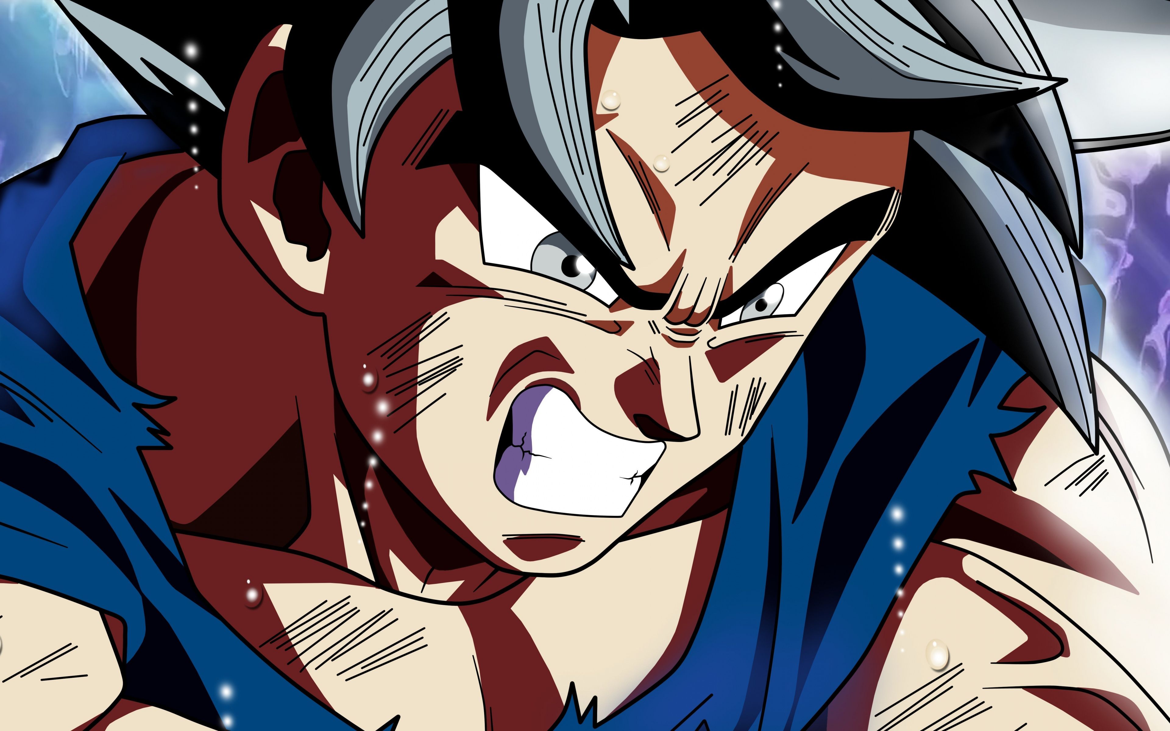 Downaload Goku, Dragon Ball Super, Angry Face, Anime, 5k Wallpaper