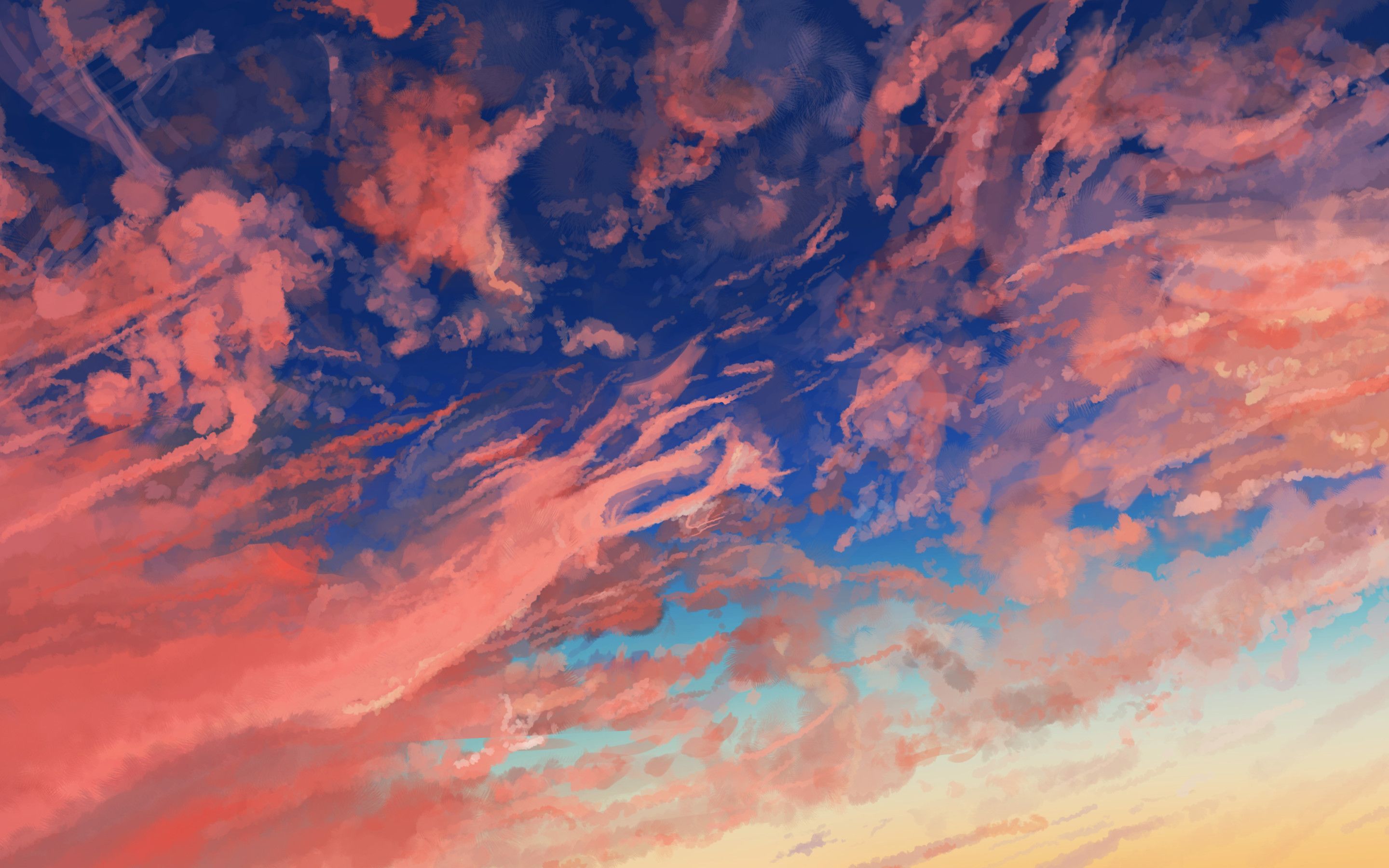 Cloud Sky Anime Macbook Pro Retina HD 4k Wallpaper