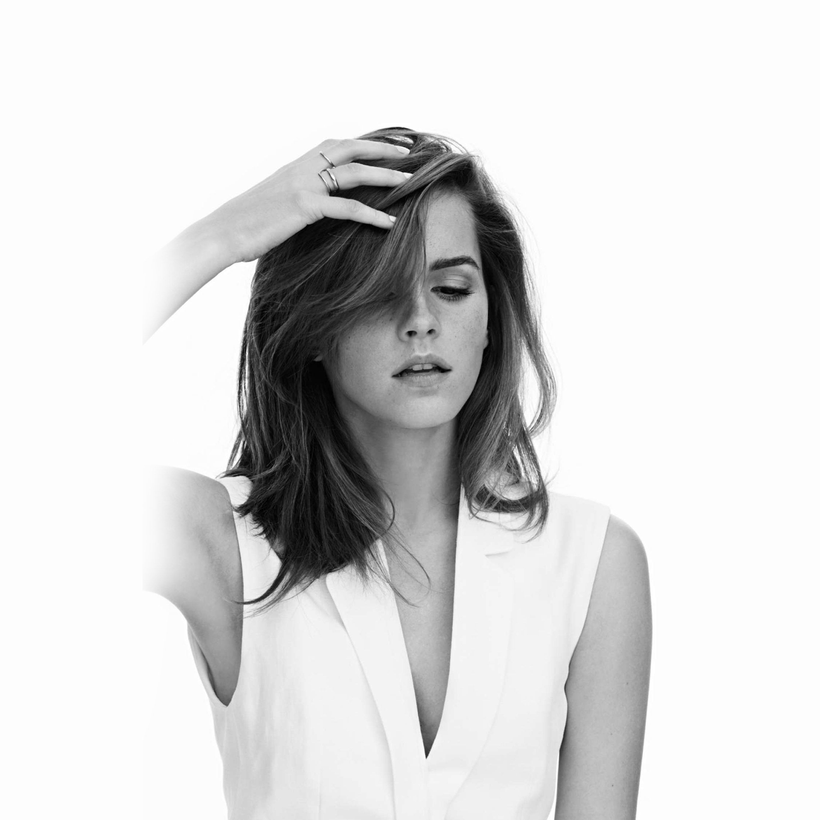Emma Watson Bw Film Actress Girl Wallpaper