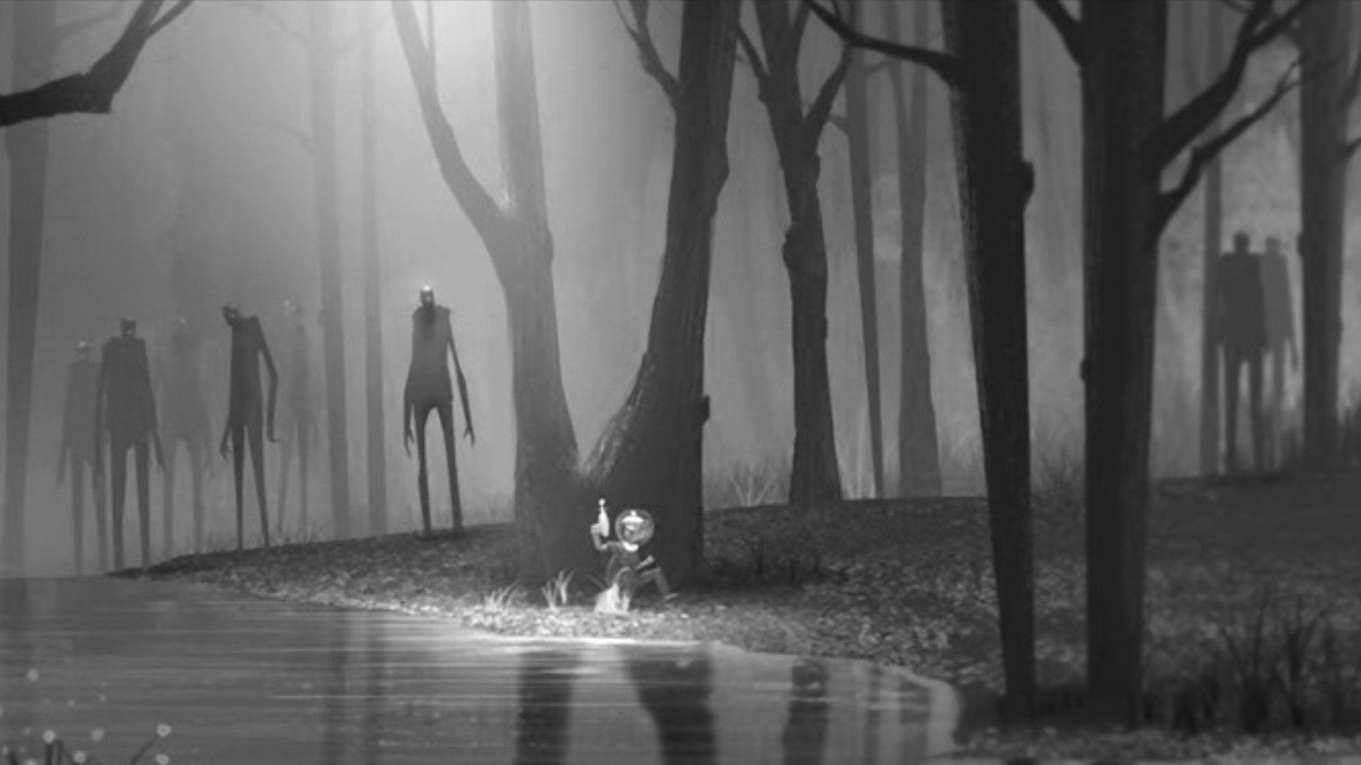 Sci Fi Forest Child Kid Zombies Chase Horror Alien Dark Fantasy
