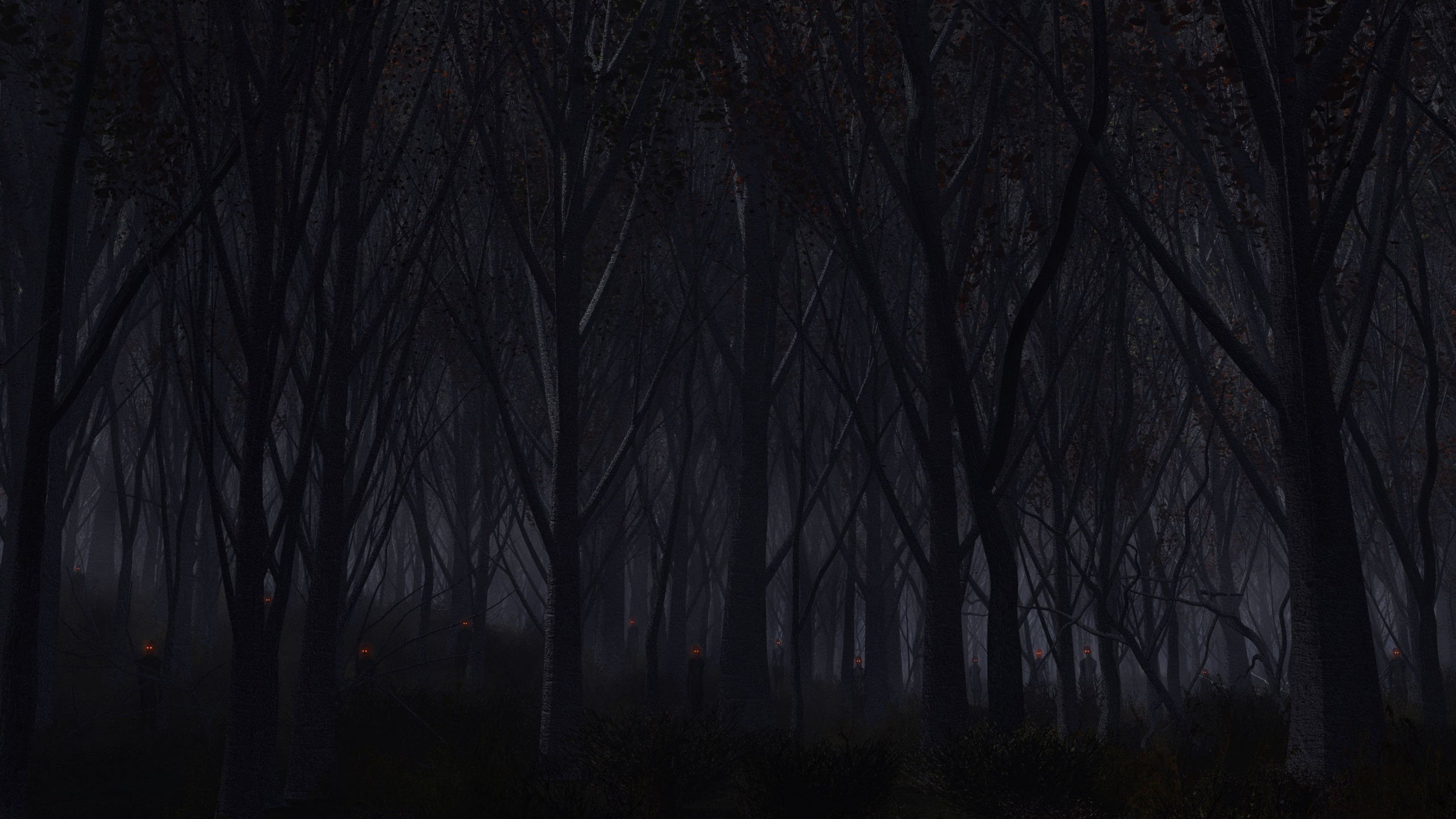 Dark Forest Background Clipart
