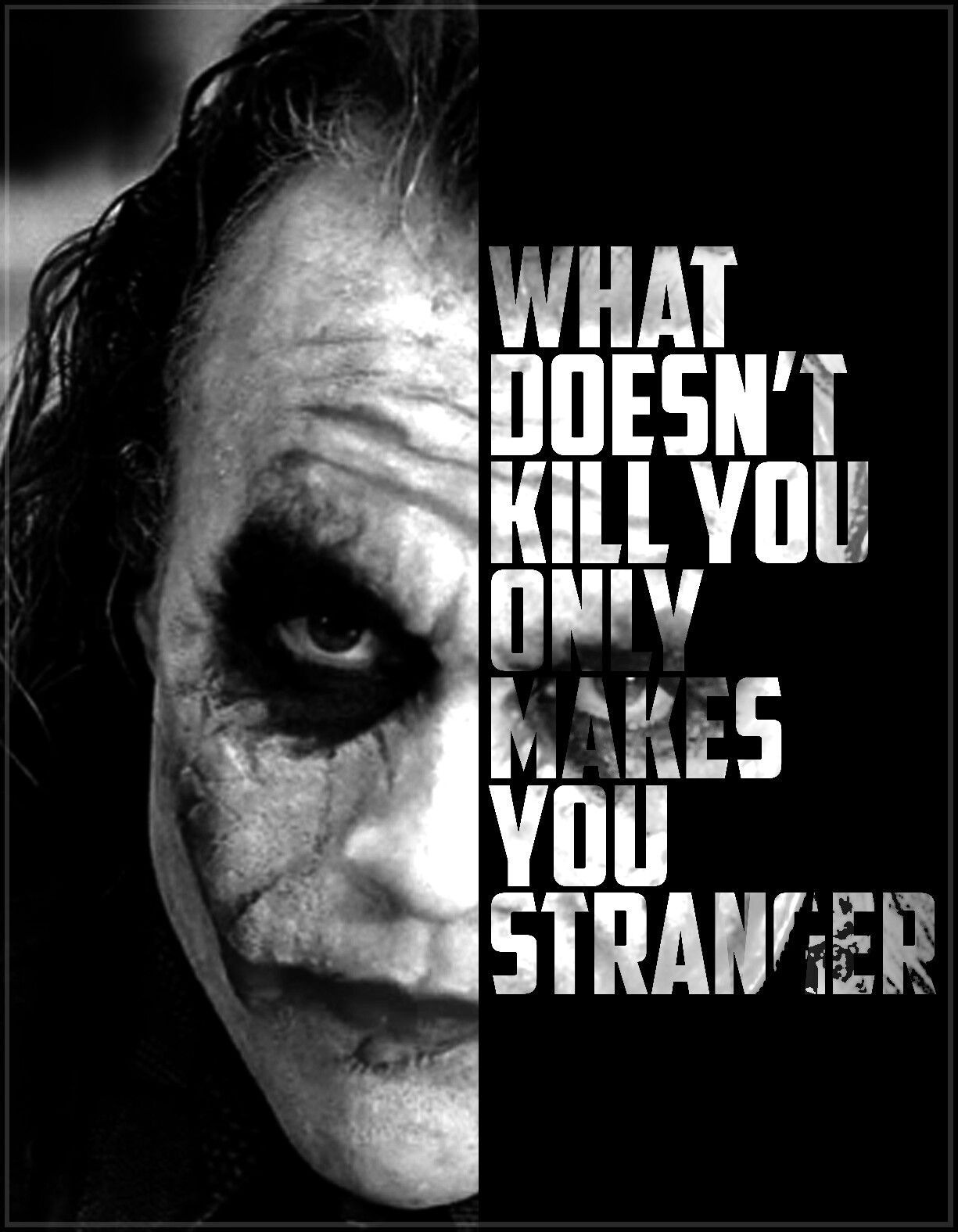 Heath Ledger's Joker Poster. Heath ledger joker quotes, Joker