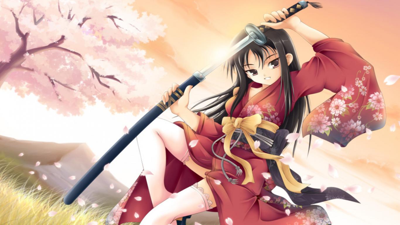 Samurai Anime Girl