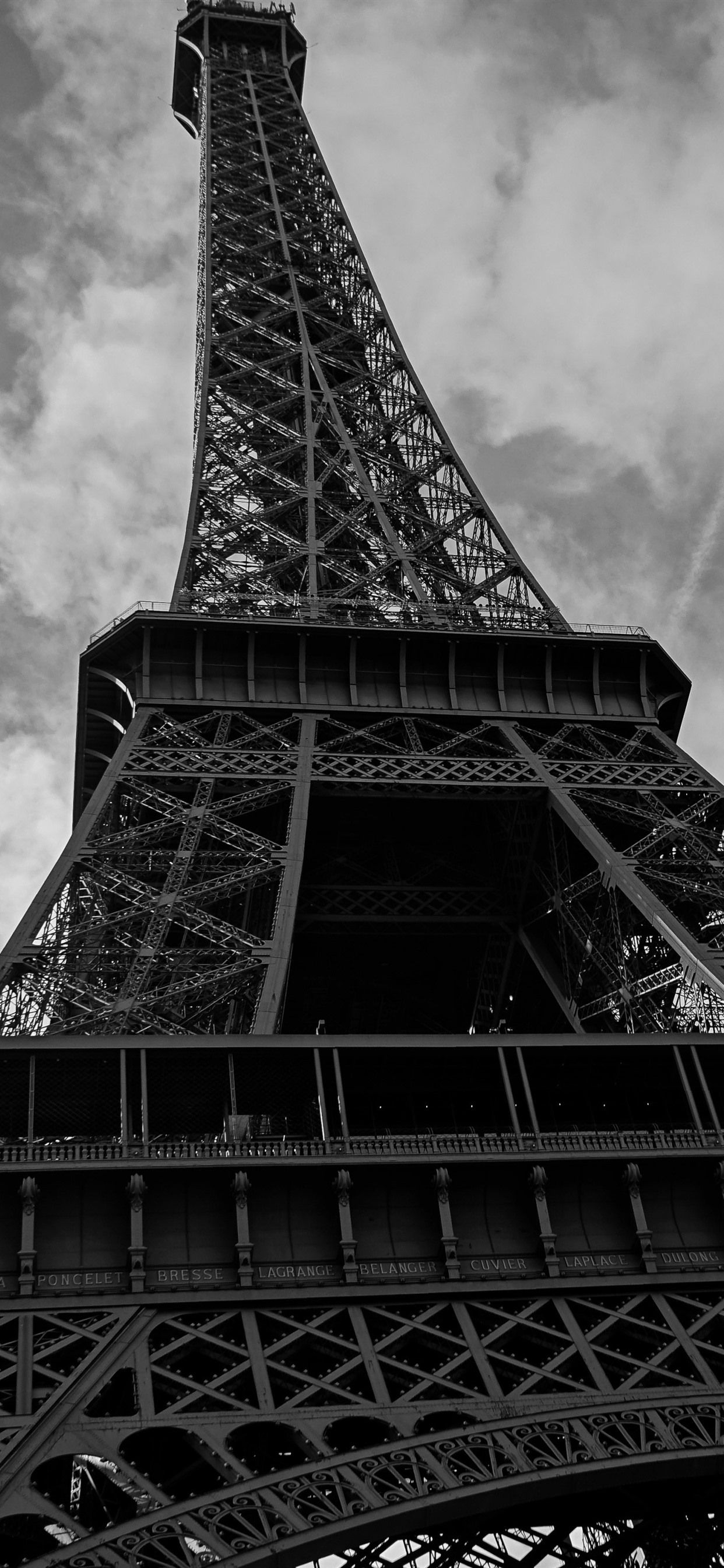 Eiffel Tower, Black And White Picture 1242x2688 IPhone 11 Pro XS