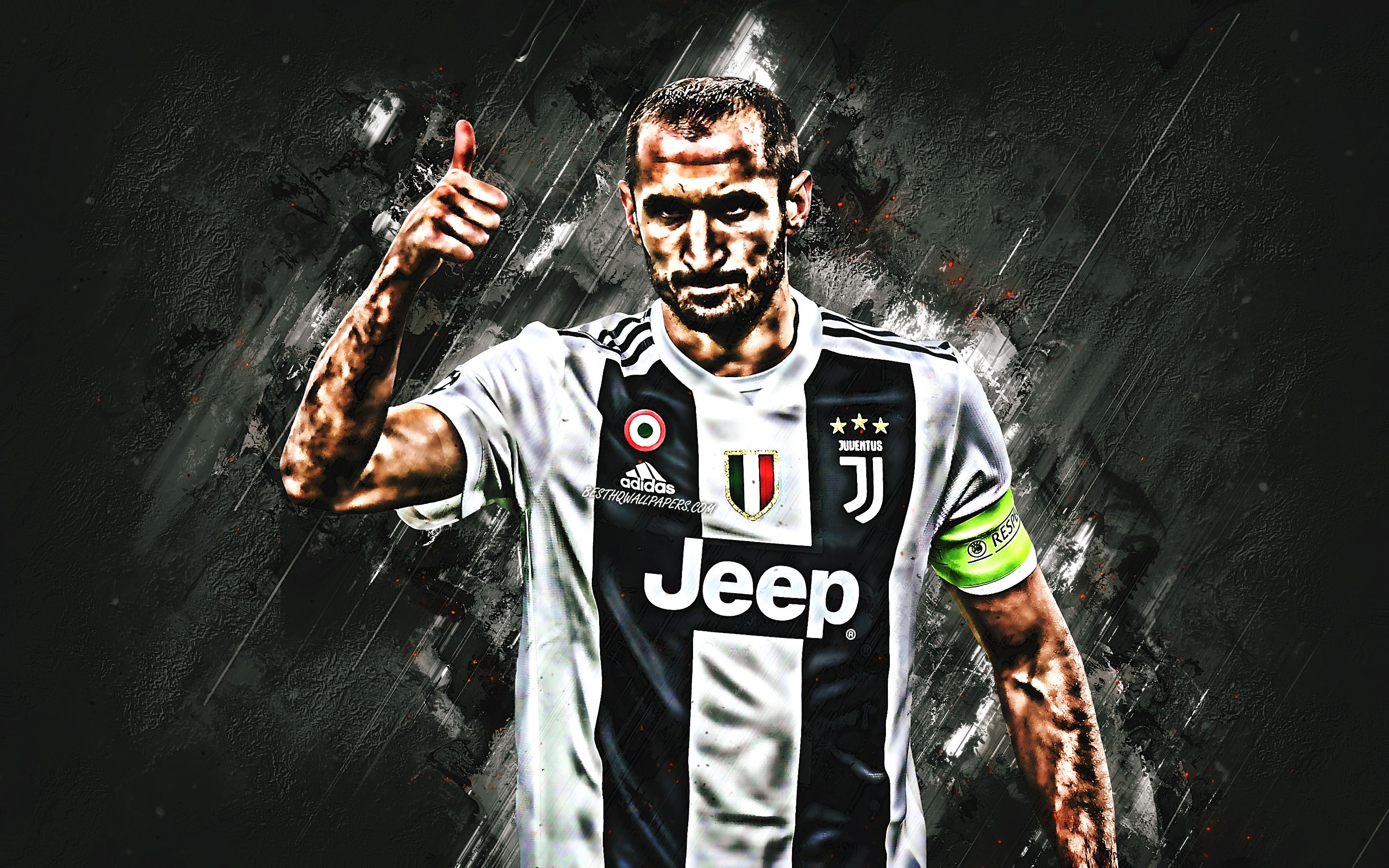 Download wallpaper Giorgio Chiellini, Juventus FC, defender, joy