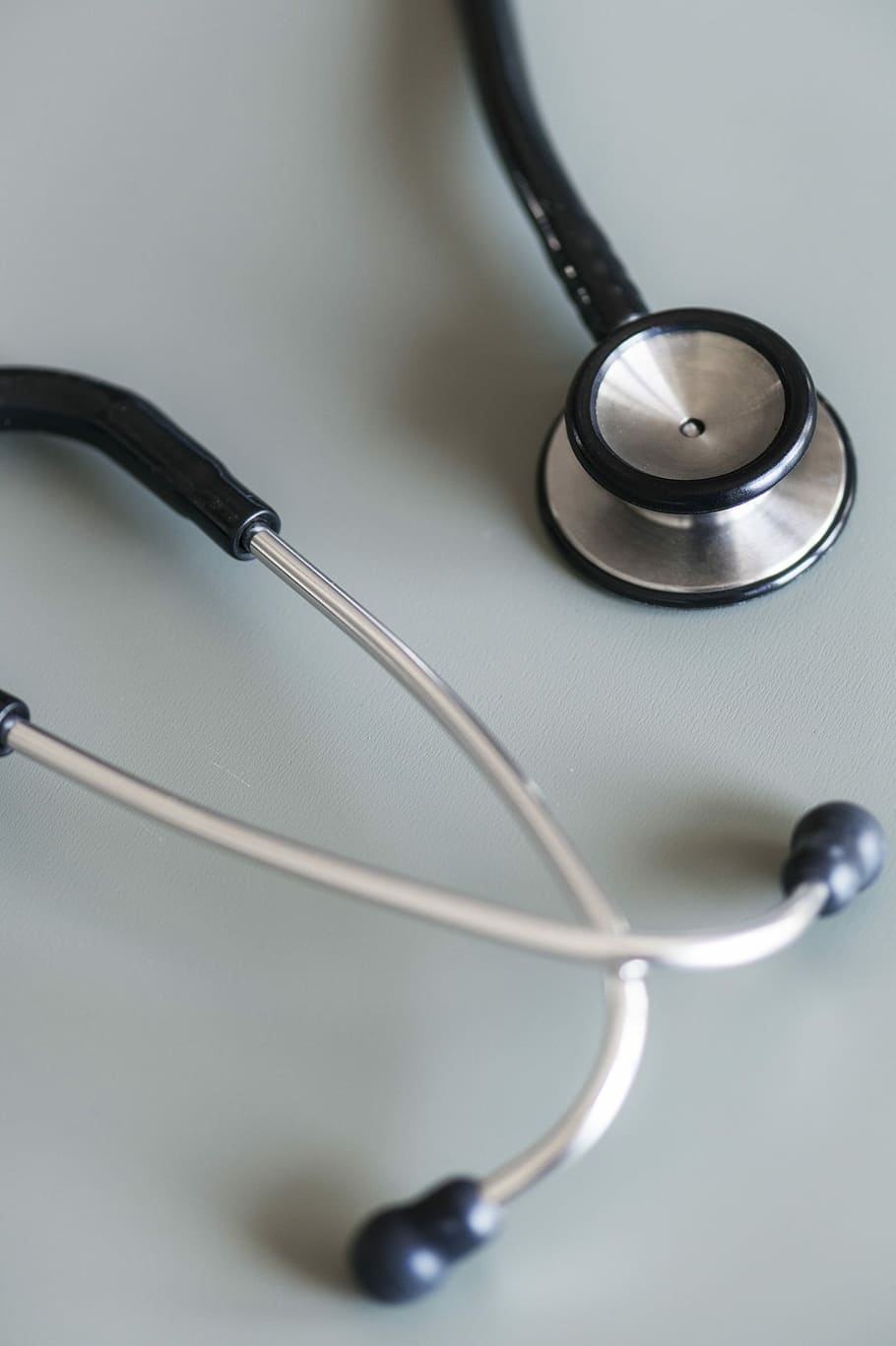 HD Wallpaper: Close Up Photography Of Gray And Black Stethoscope