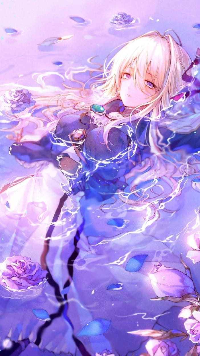 Blue And Purple Anime Wallpapers Wallpaper Cave