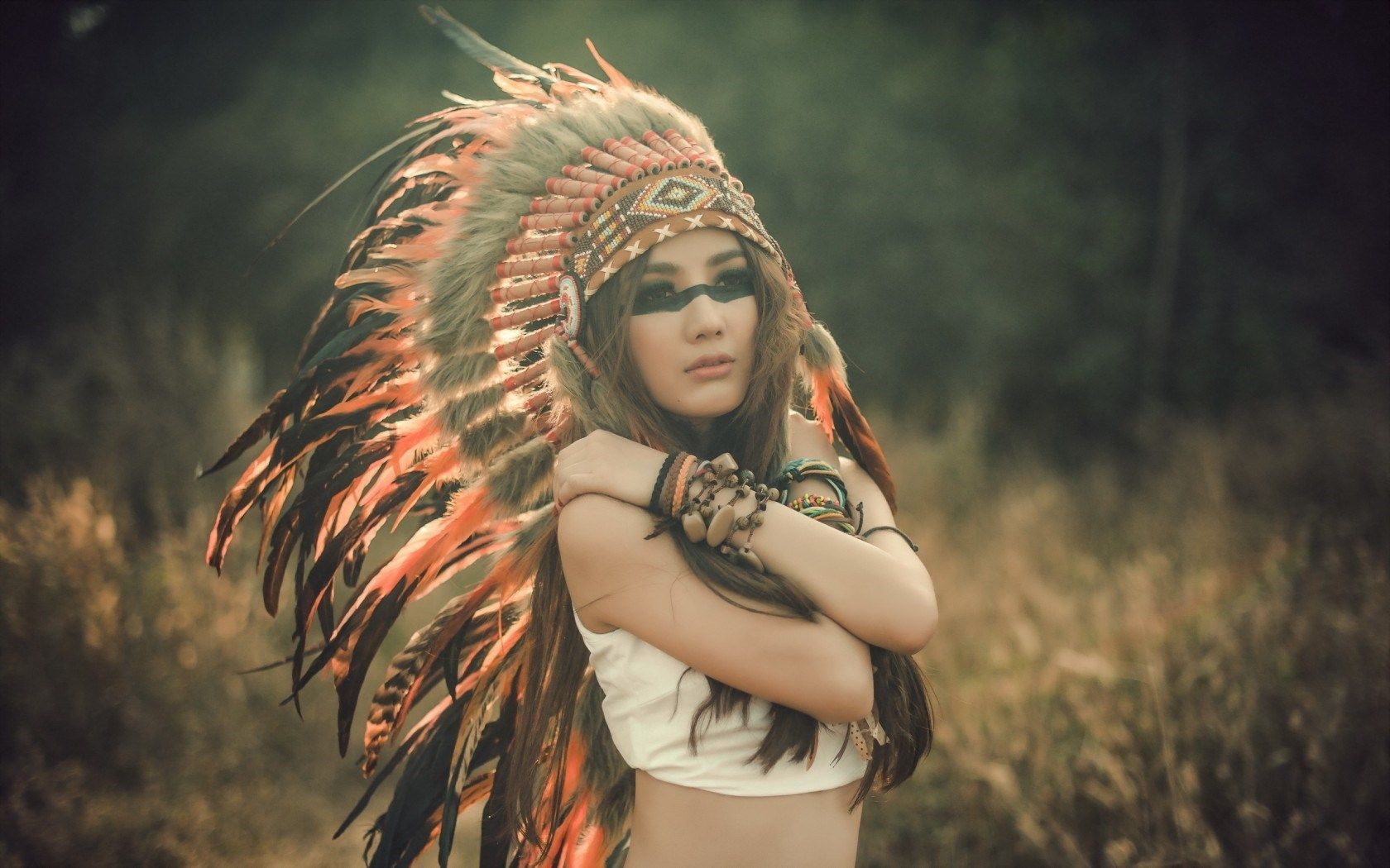 Girl Indian Headdress Art. Headdress art, Girl wallpaper, Beauty