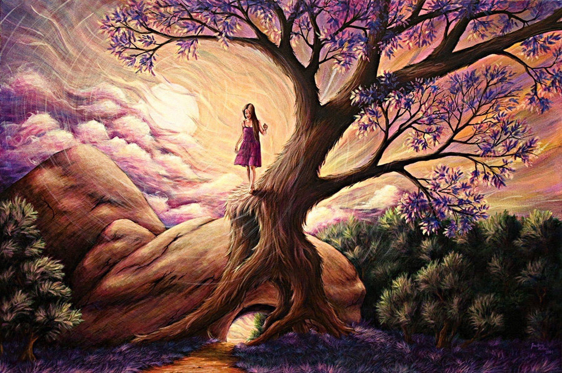 Girl in Magical World Wallpaper and Background Imagex1196