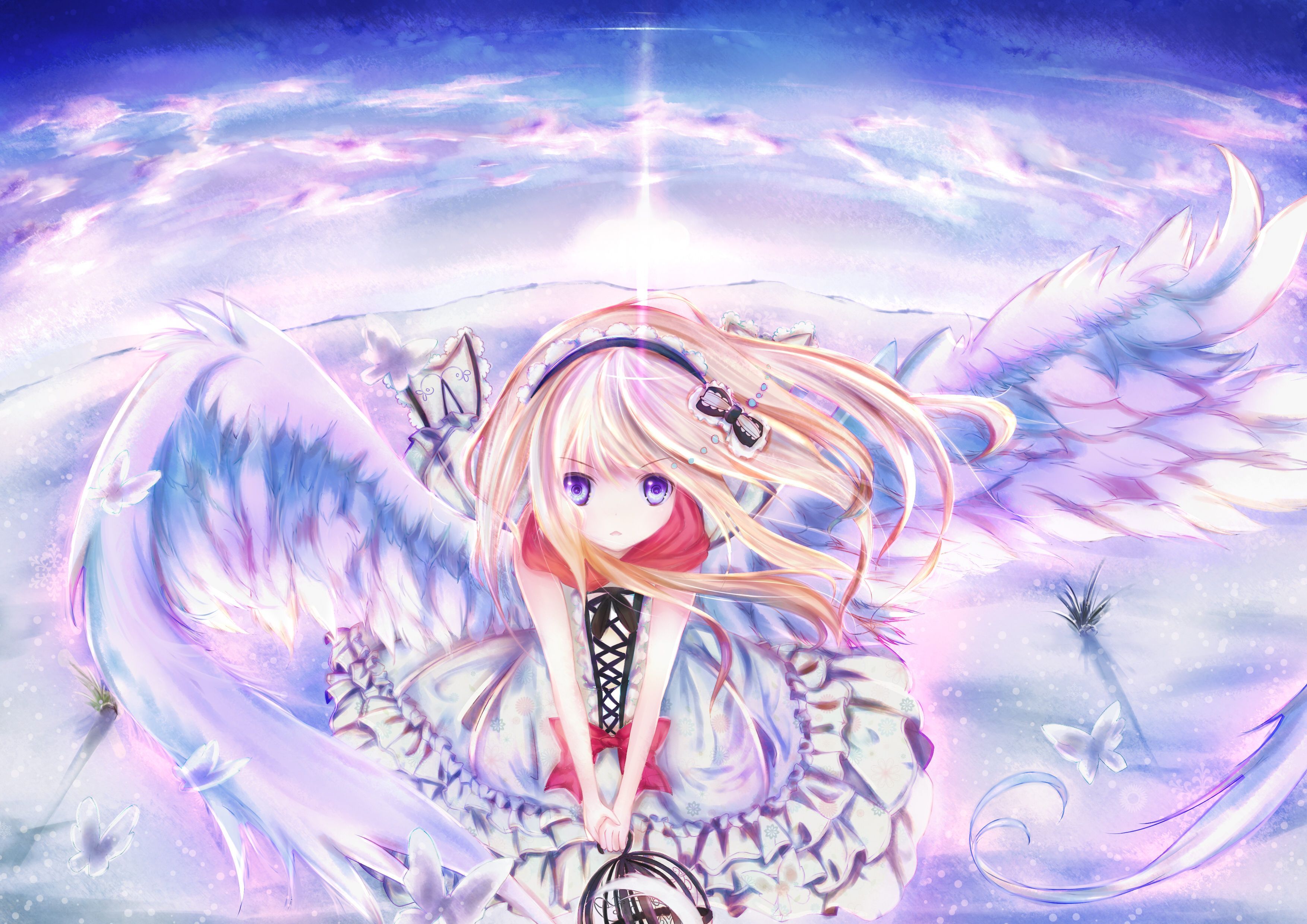 Mobile wallpaper: Anime, Angel, 1344381 download the picture for free.