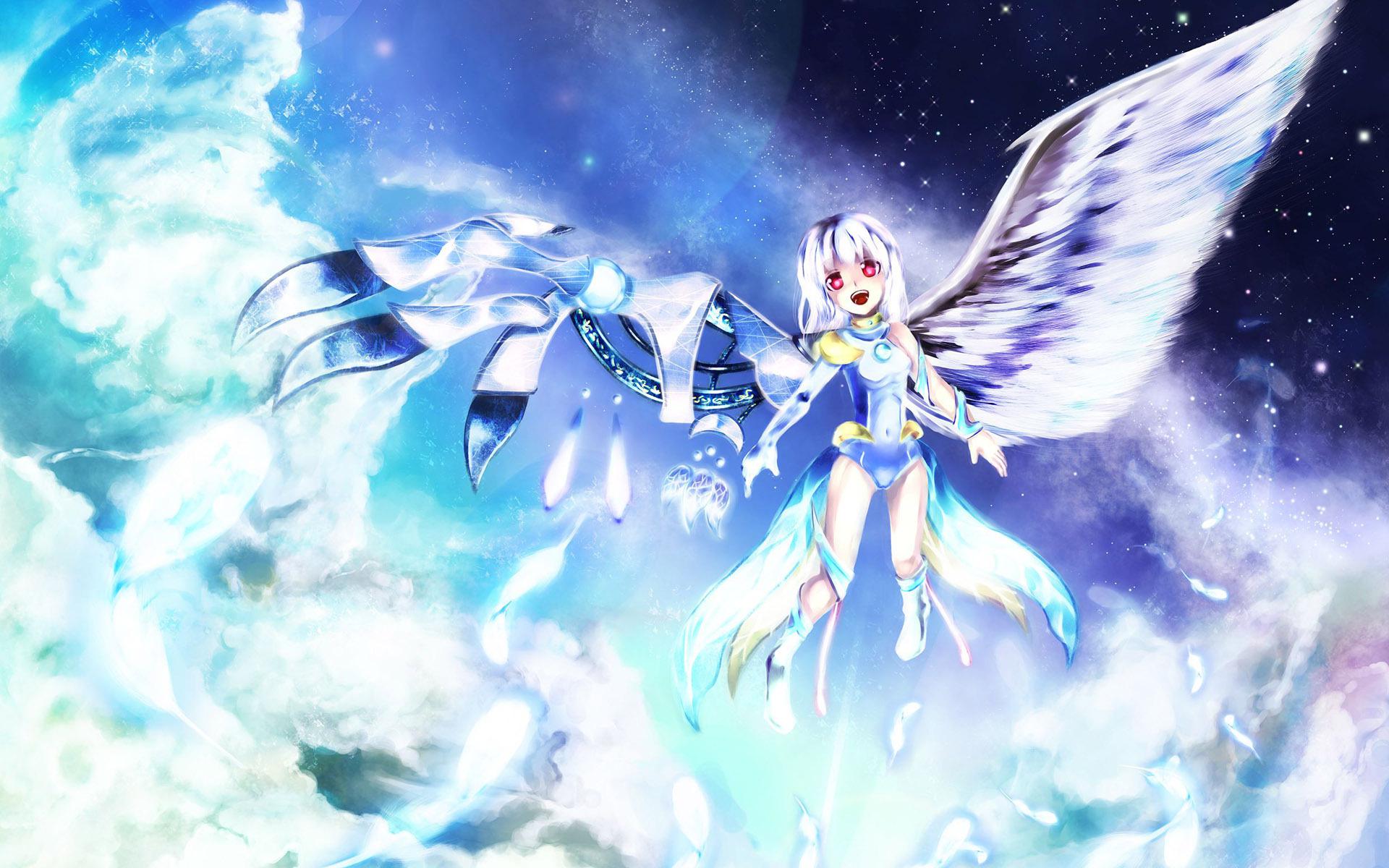 Half Demon Half Angel Anime Girl.
