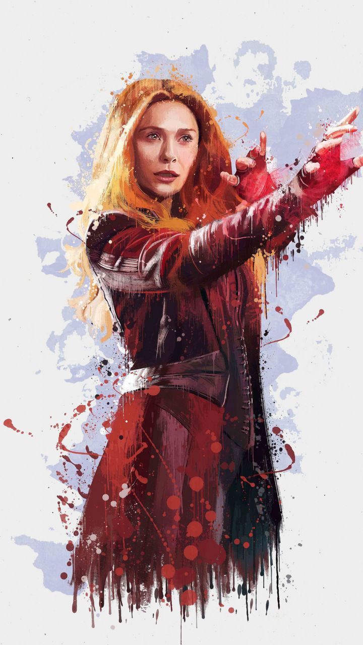 wondrous wallpaper Scarlet witch, Avengers: infinity war, artwork