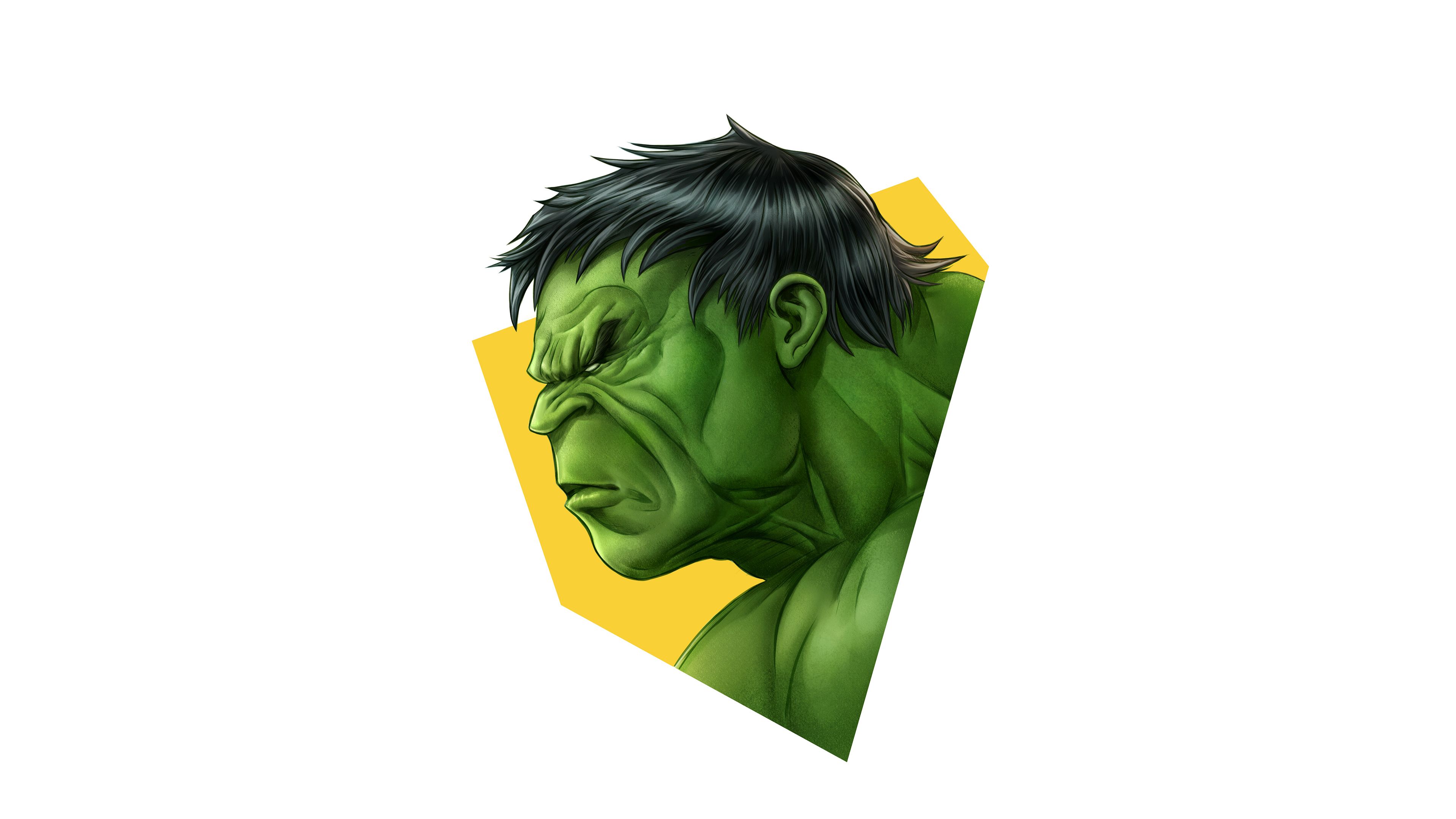 Wallpaper 4k Hulk minimal art Wallpaper