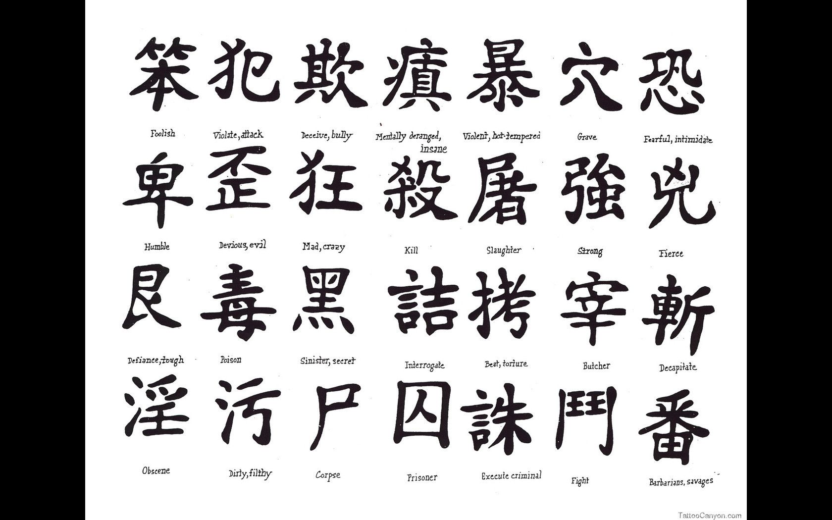 Free download Chinese Symbols Wallpaper [1680x1050]