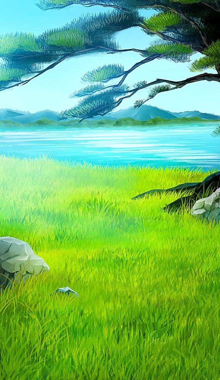  Anime  Grass  Field Wallpapers  Wallpaper  Cave