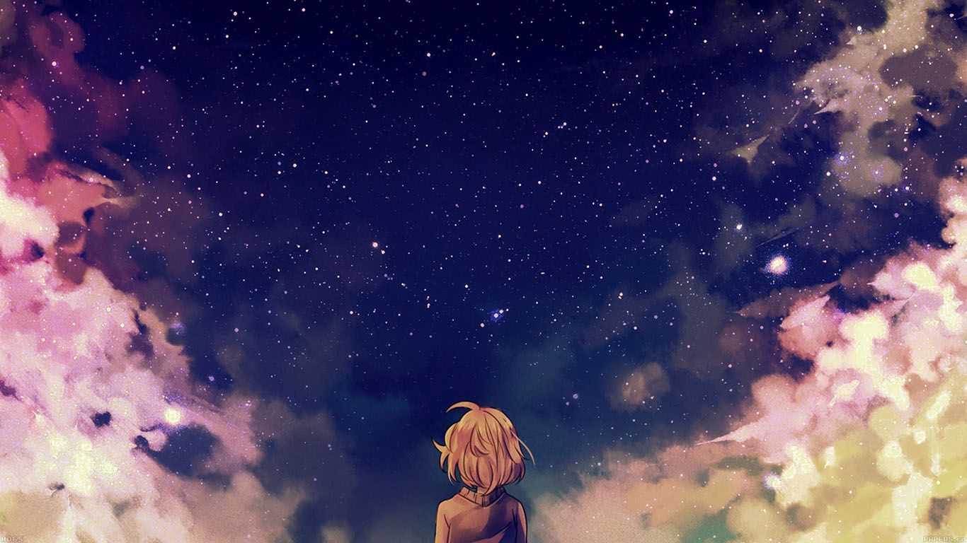 Free download ad65 starry space illust anime girl Wallpaper