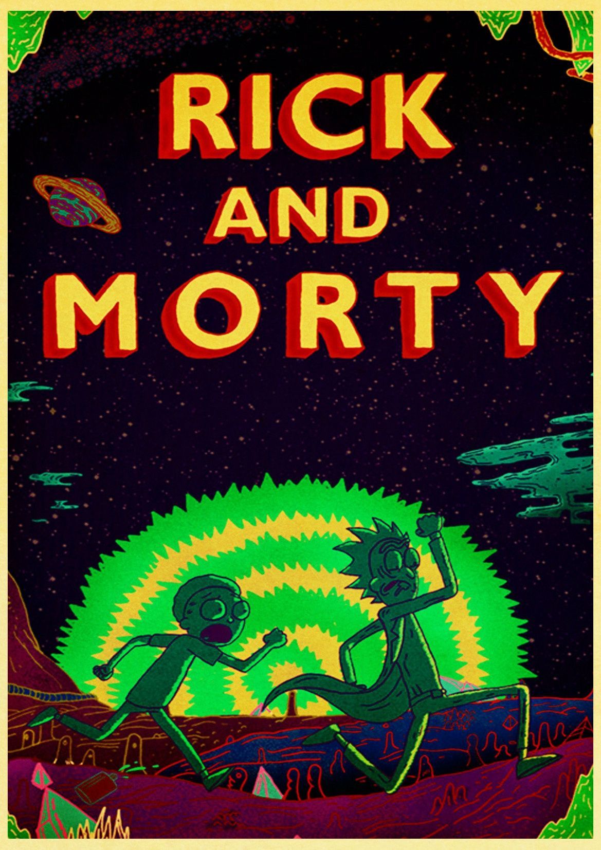 Retro Rick And Morty Wallpaper