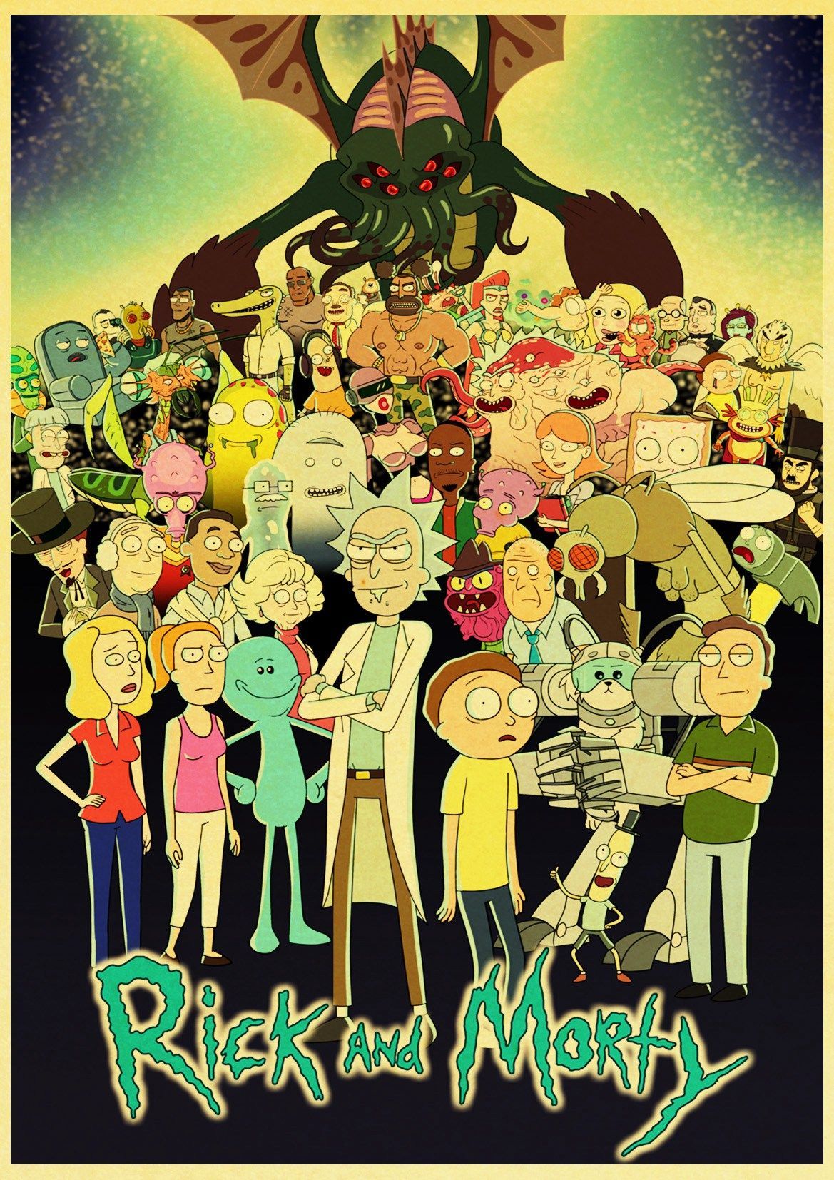 Retro Rick And Morty Wallpaper