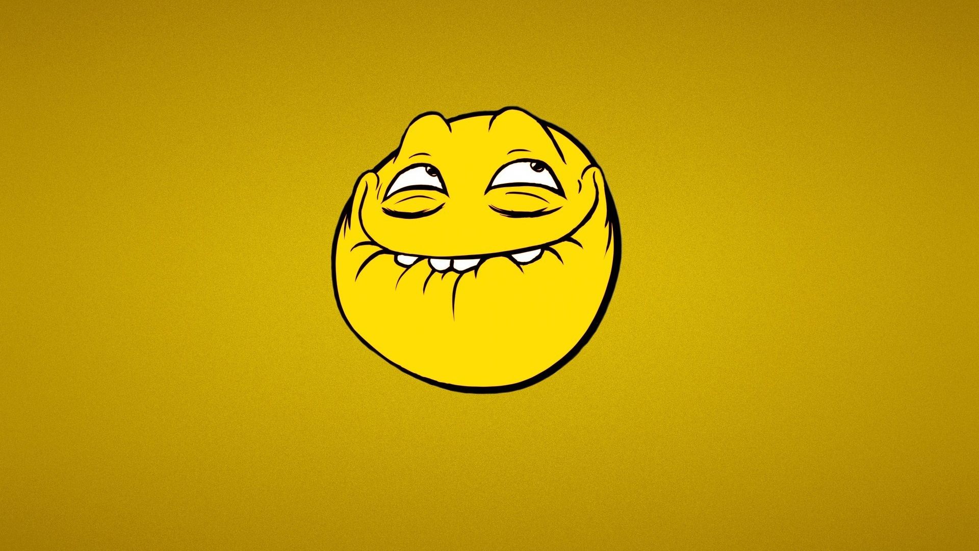 Free download Smile Trollface Yellow Cartoon [1920x1200]
