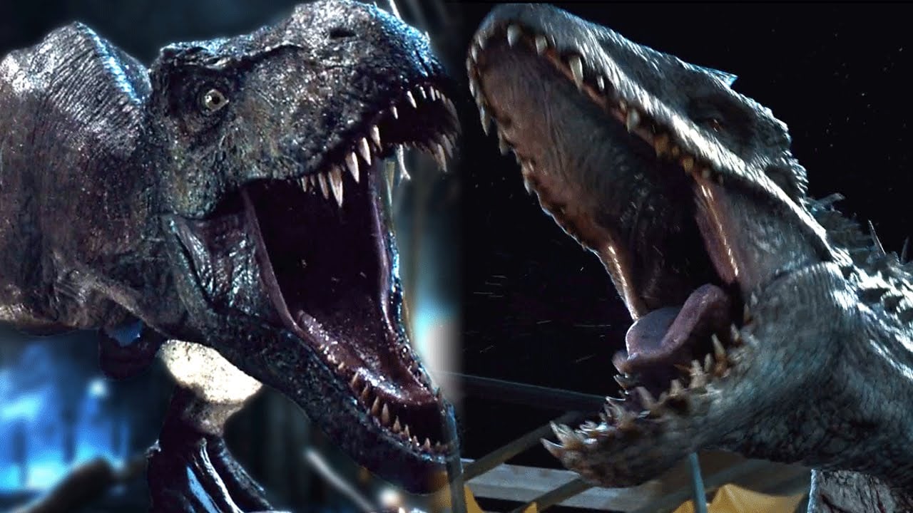 Jurassic World T Rex vs Indominus Rex (SPOILER)1080p HD