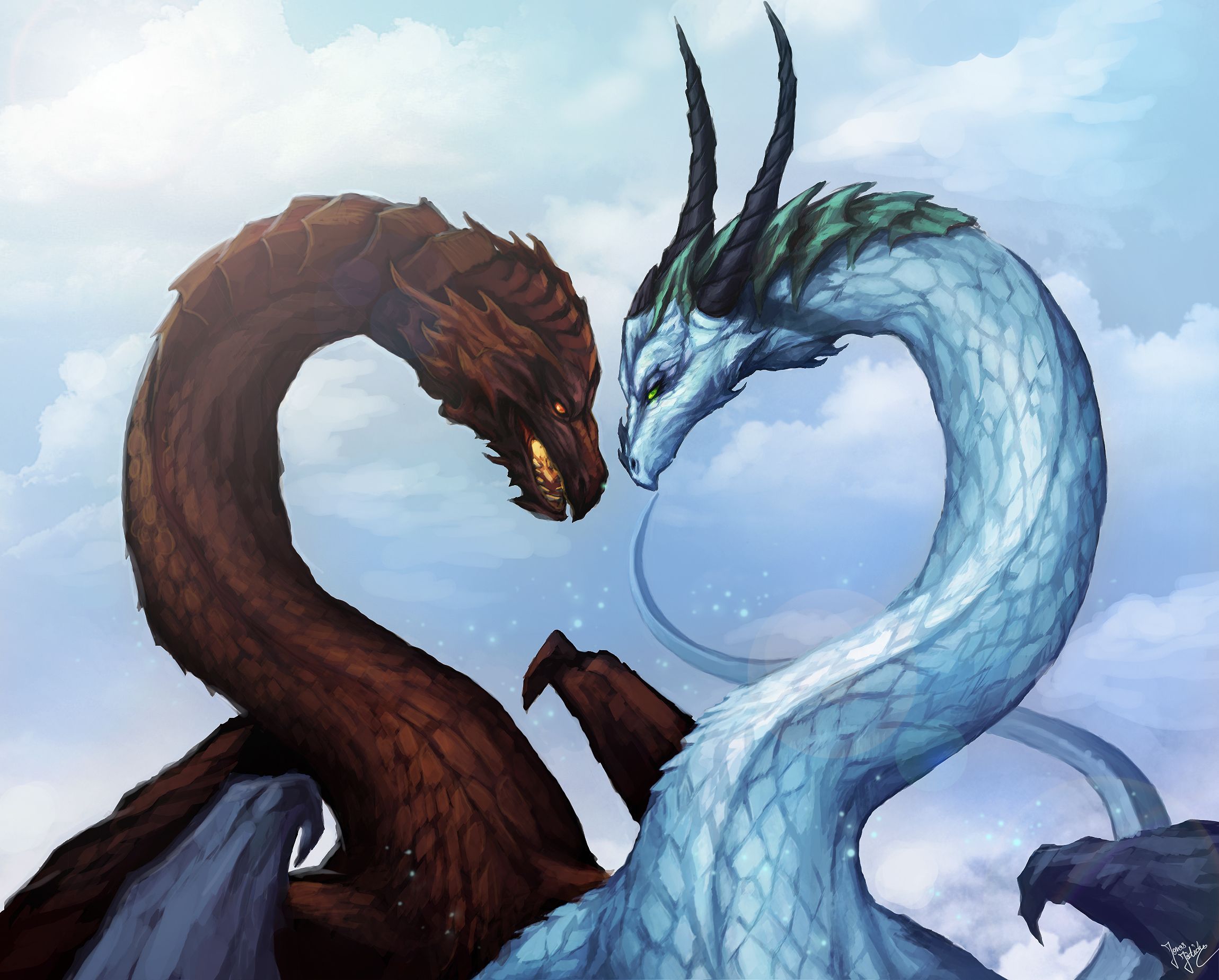 Dragon Love wallpaper from Dragons wallpaper. Fantasy dragon