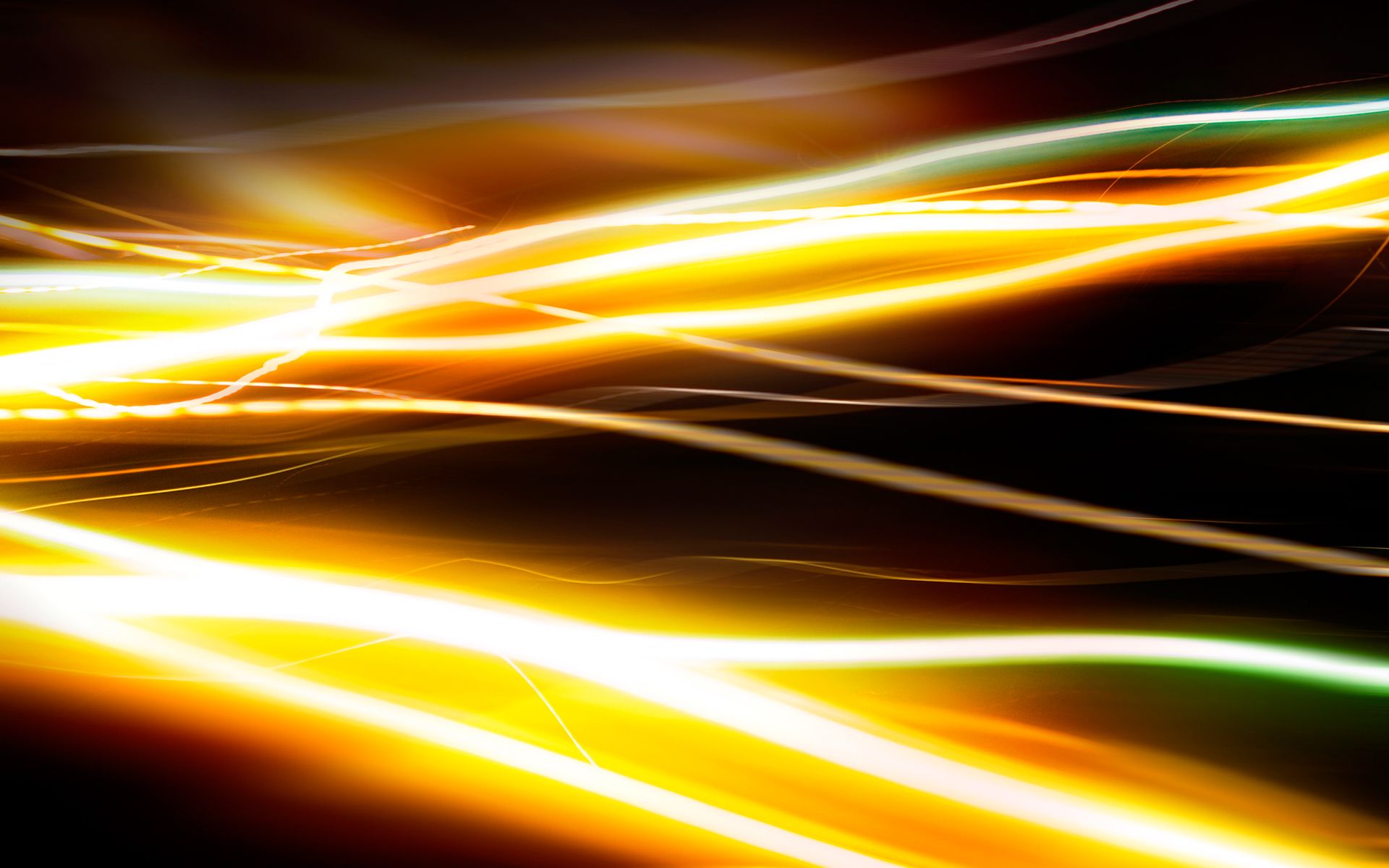 abstract, yellow, glowing, light trails wallpaper