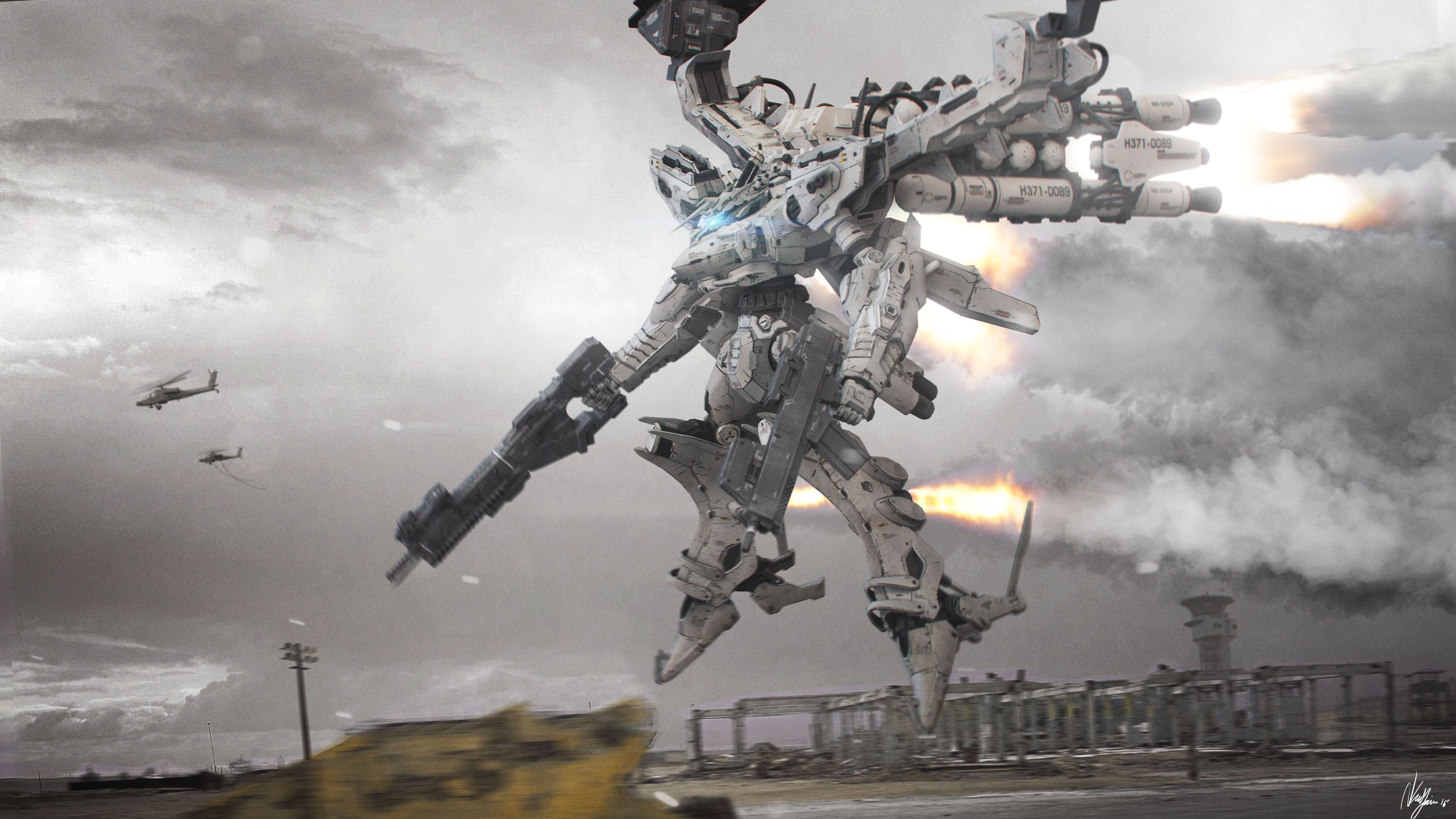 Armored Core 4 Answer I made a 5K wallpaper of White Glint after