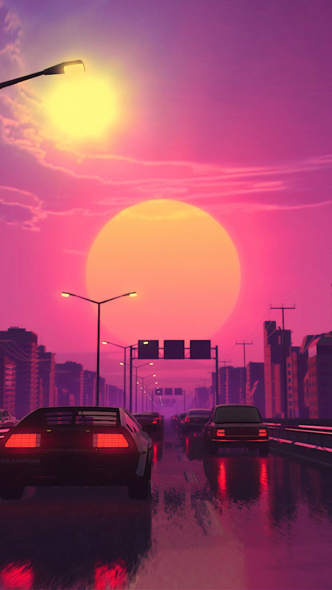 Phone Wallpaper Retrowave