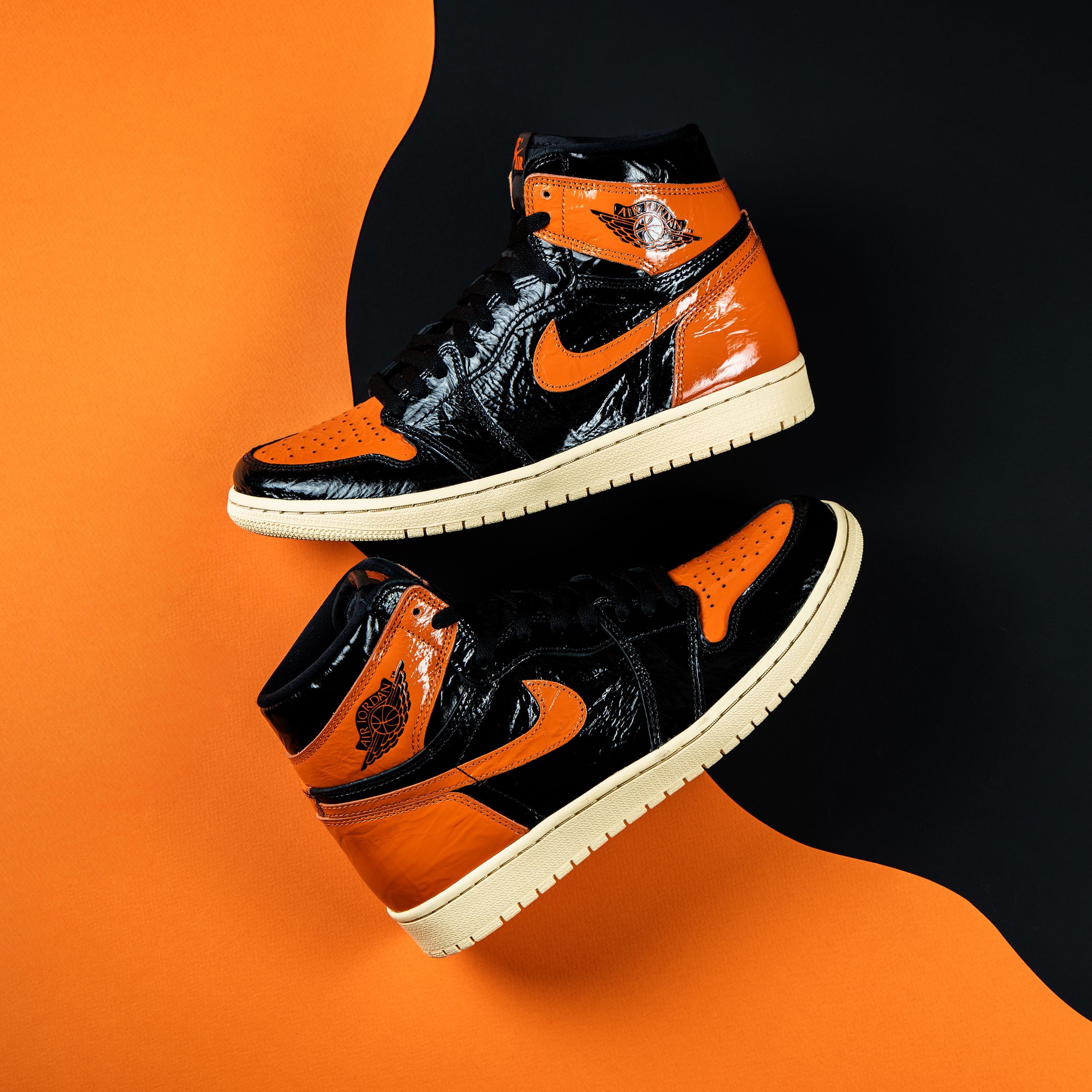 orange jordan 1 wallpaper