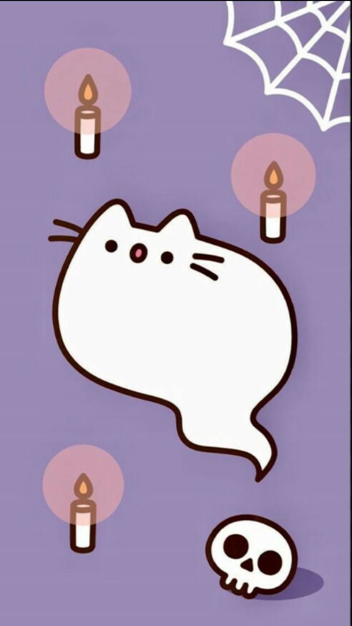 Pusheen ghost wallpaper