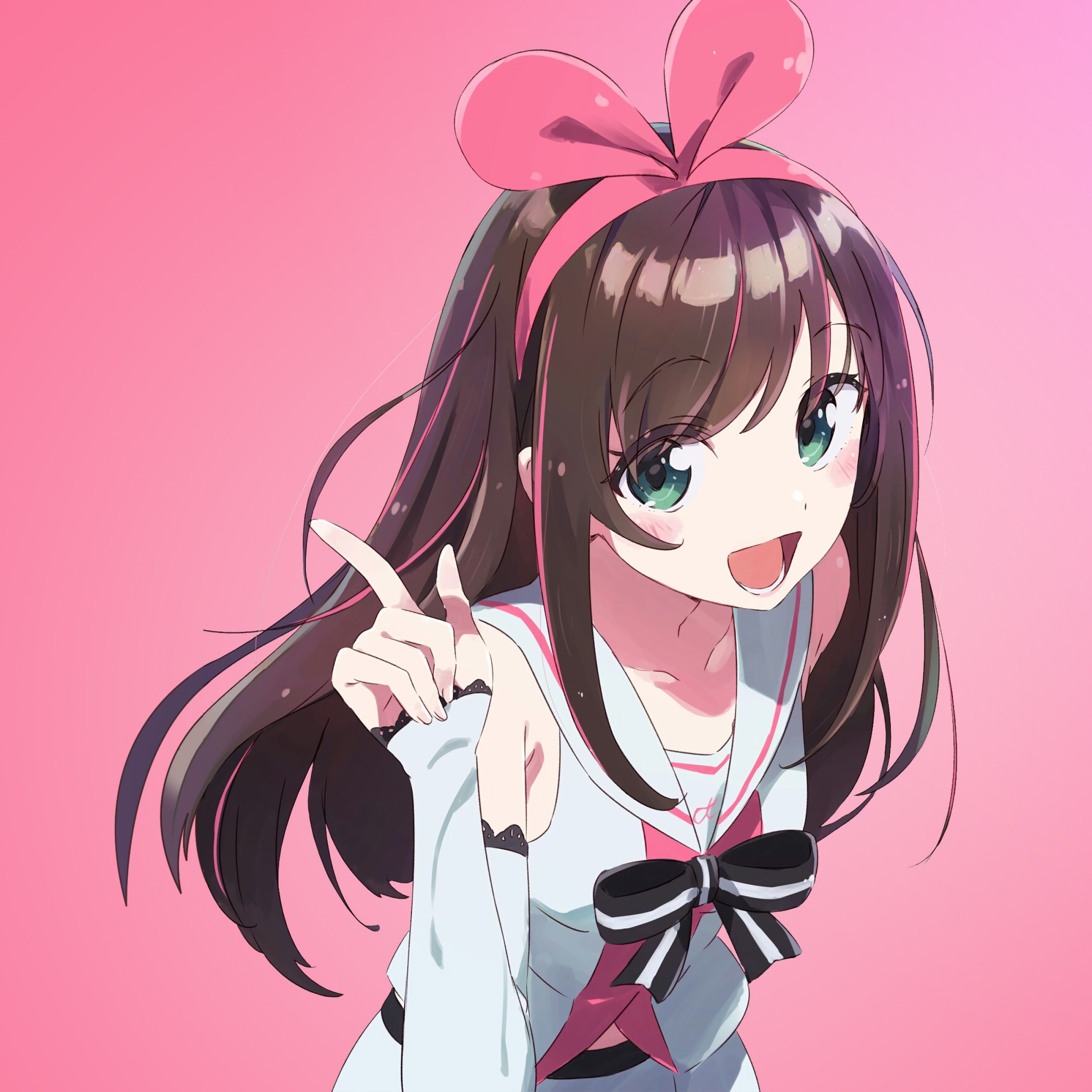 Wallpaper Kizuna Ai, Anime girl, Pink, 4K, Anime