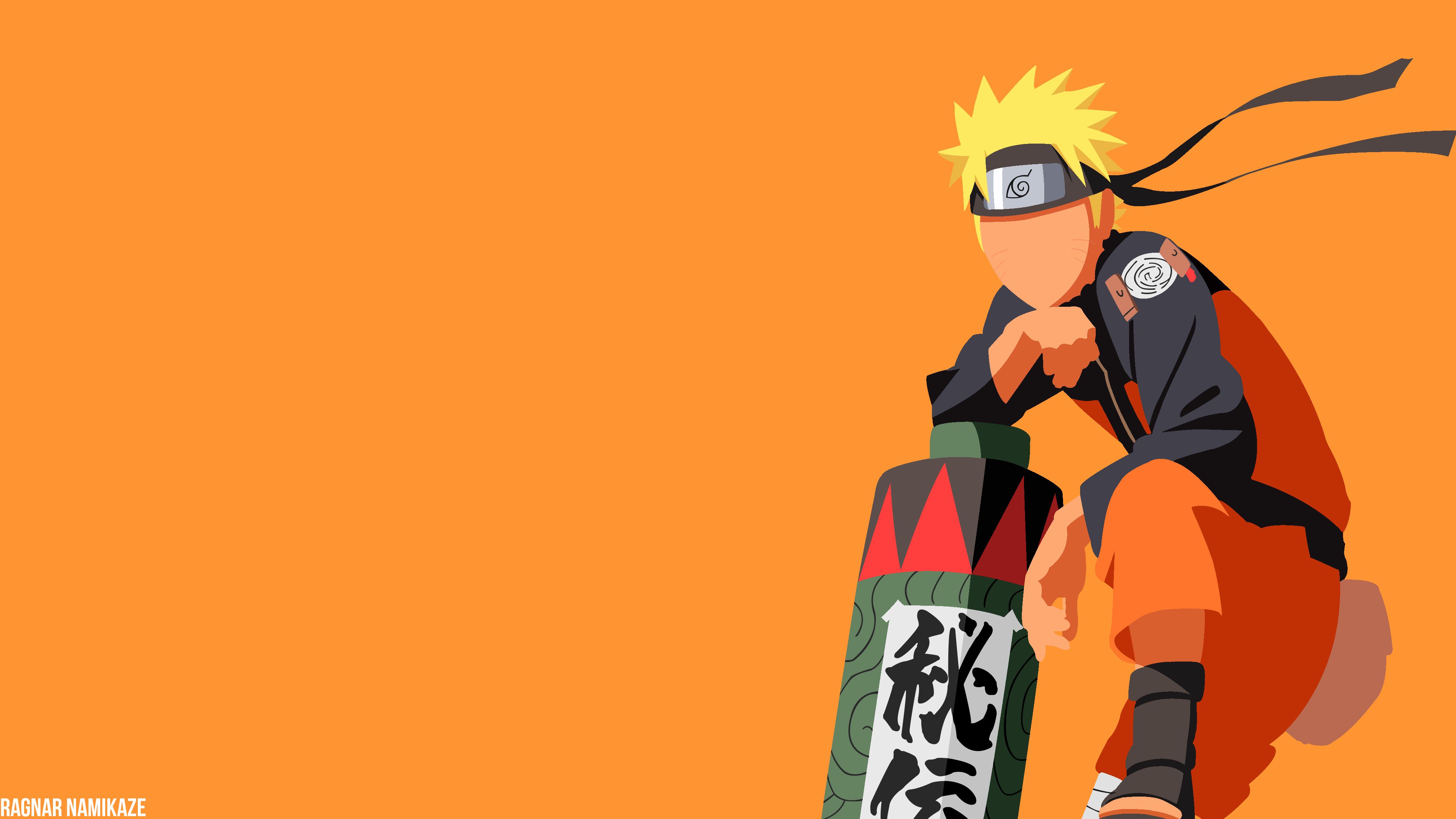 Naruto Uzumaki Minimalist Wallpaper, HD Minimalist 4K Wallpaper, Image, Photo and Background