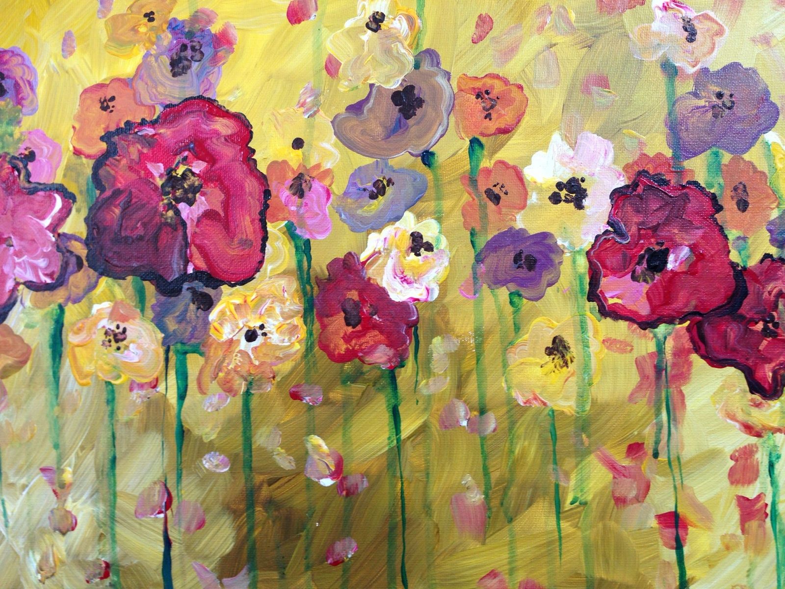 Public Event Spring Flowers Painting Party At Mezzo Pazzo Wine Bar