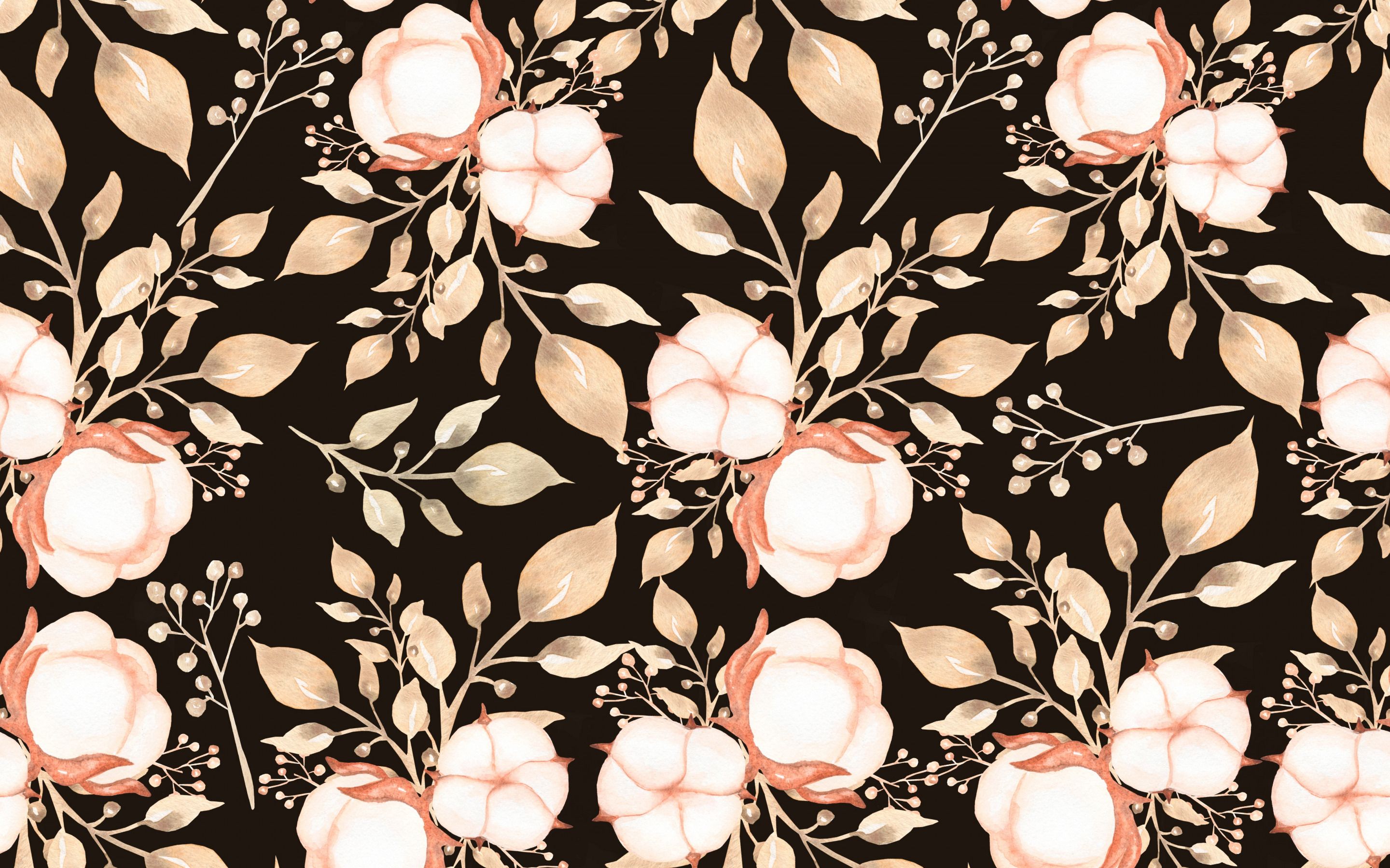 Download wallpaper floral retro texture, retro spring background